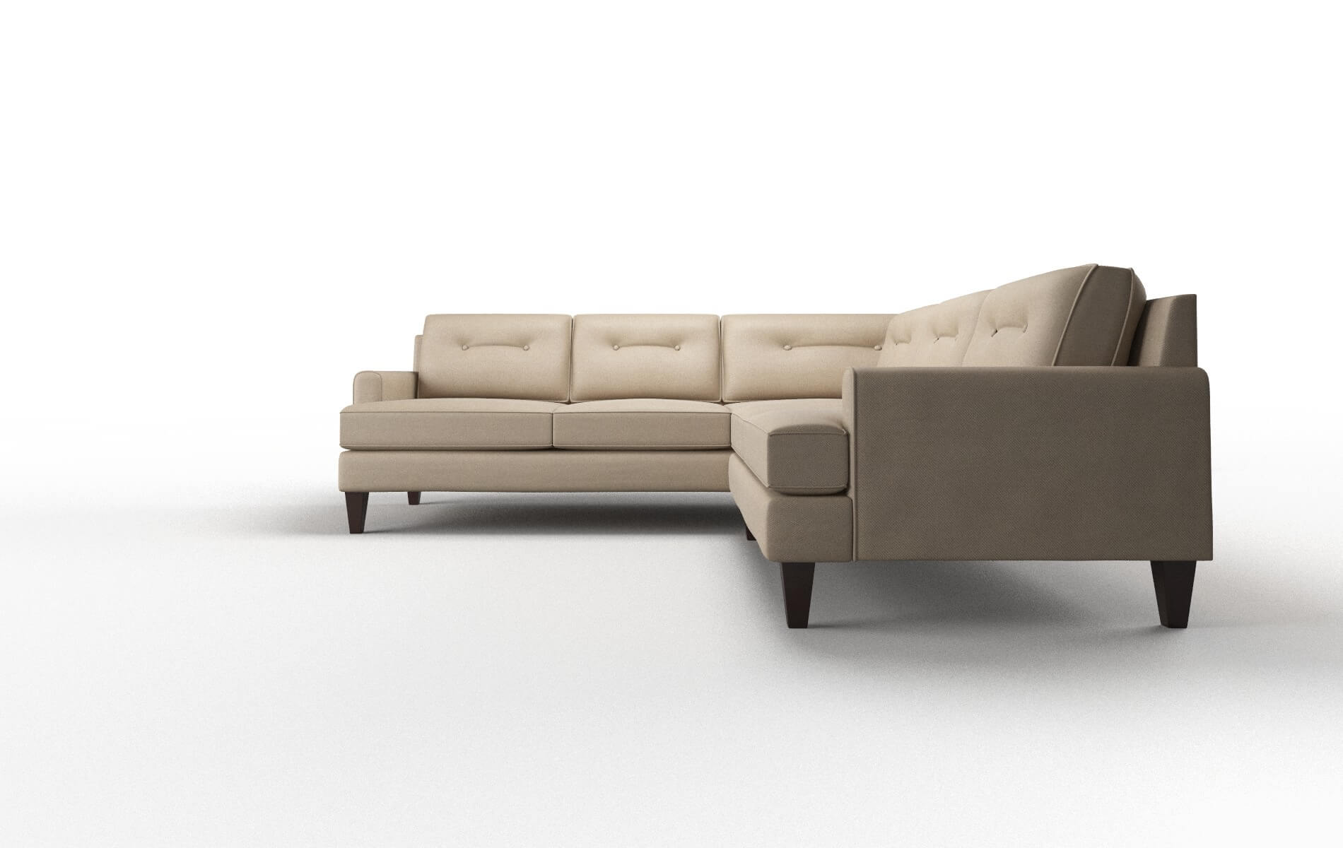 Naples Oakley Taupe Sectional espresso legs 5
