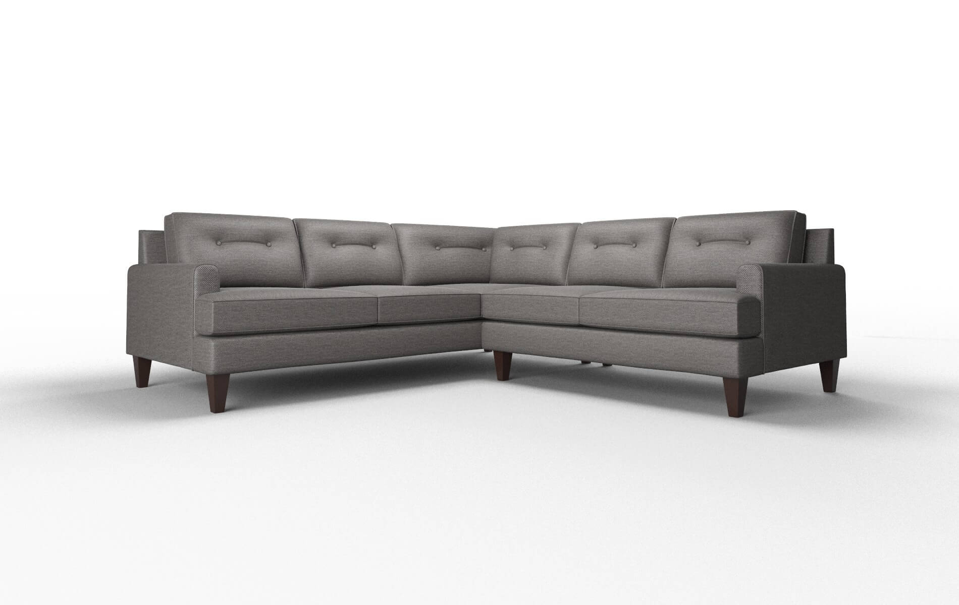 Naples Oscar Charcoal Sectional espresso legs 1