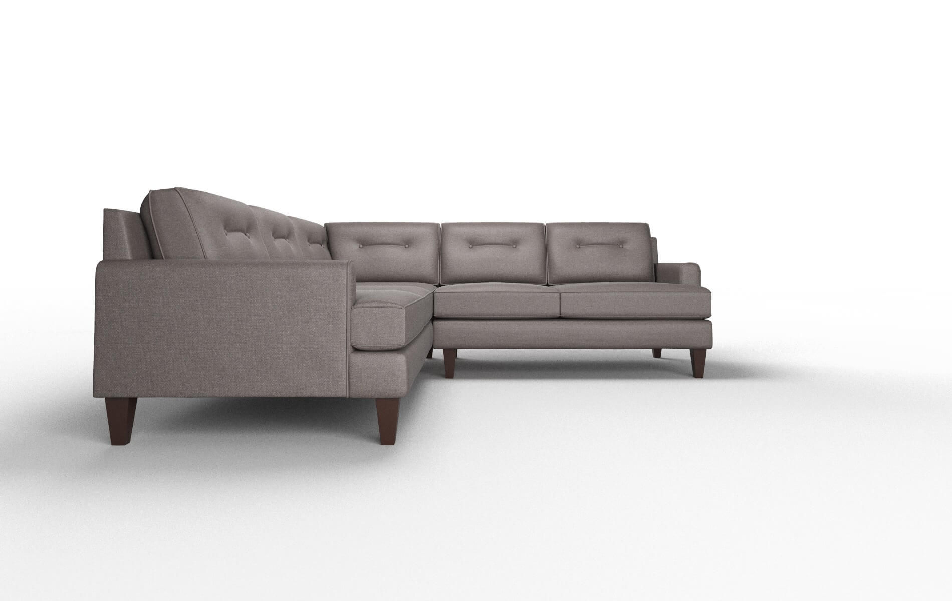 Naples Oscar Chocolate Sectional espresso legs 2
