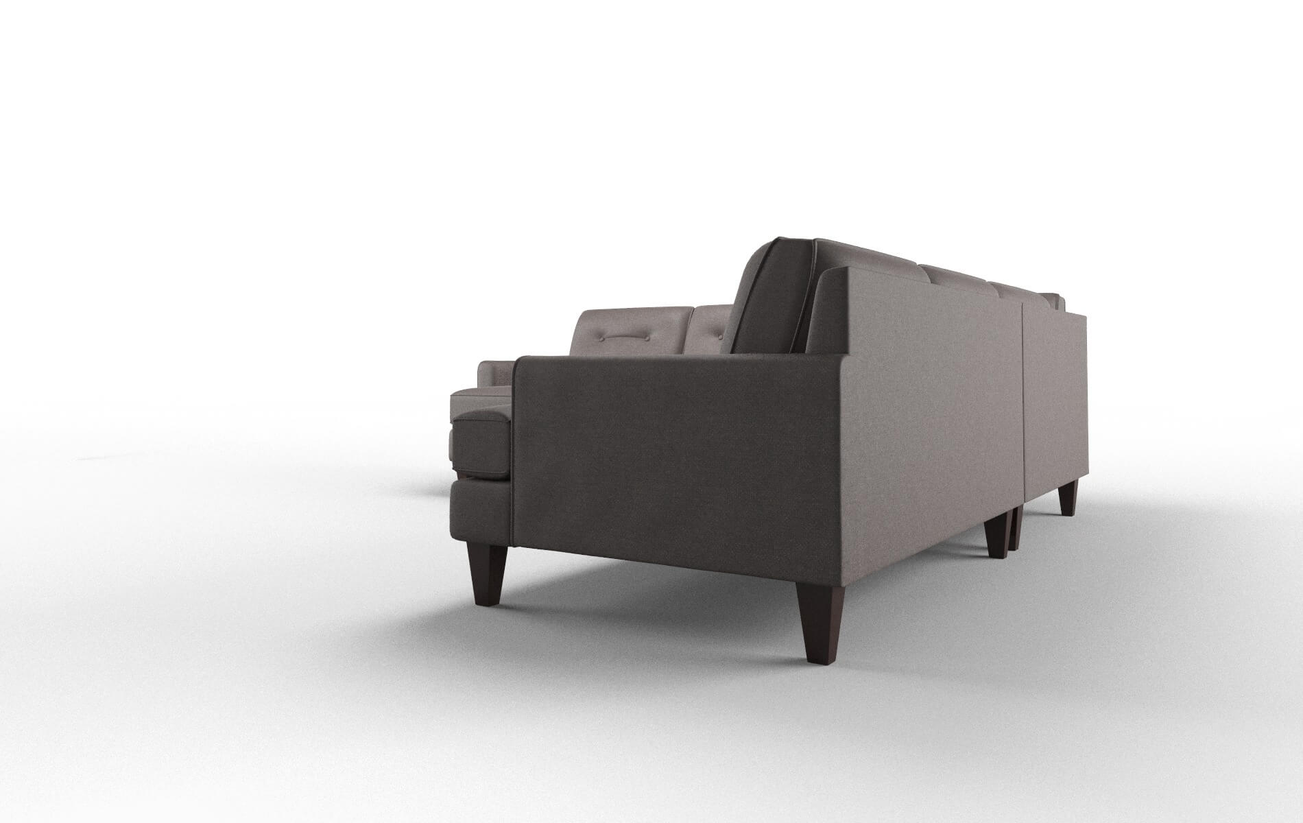 Naples Oscar Chocolate Sectional espresso legs 4