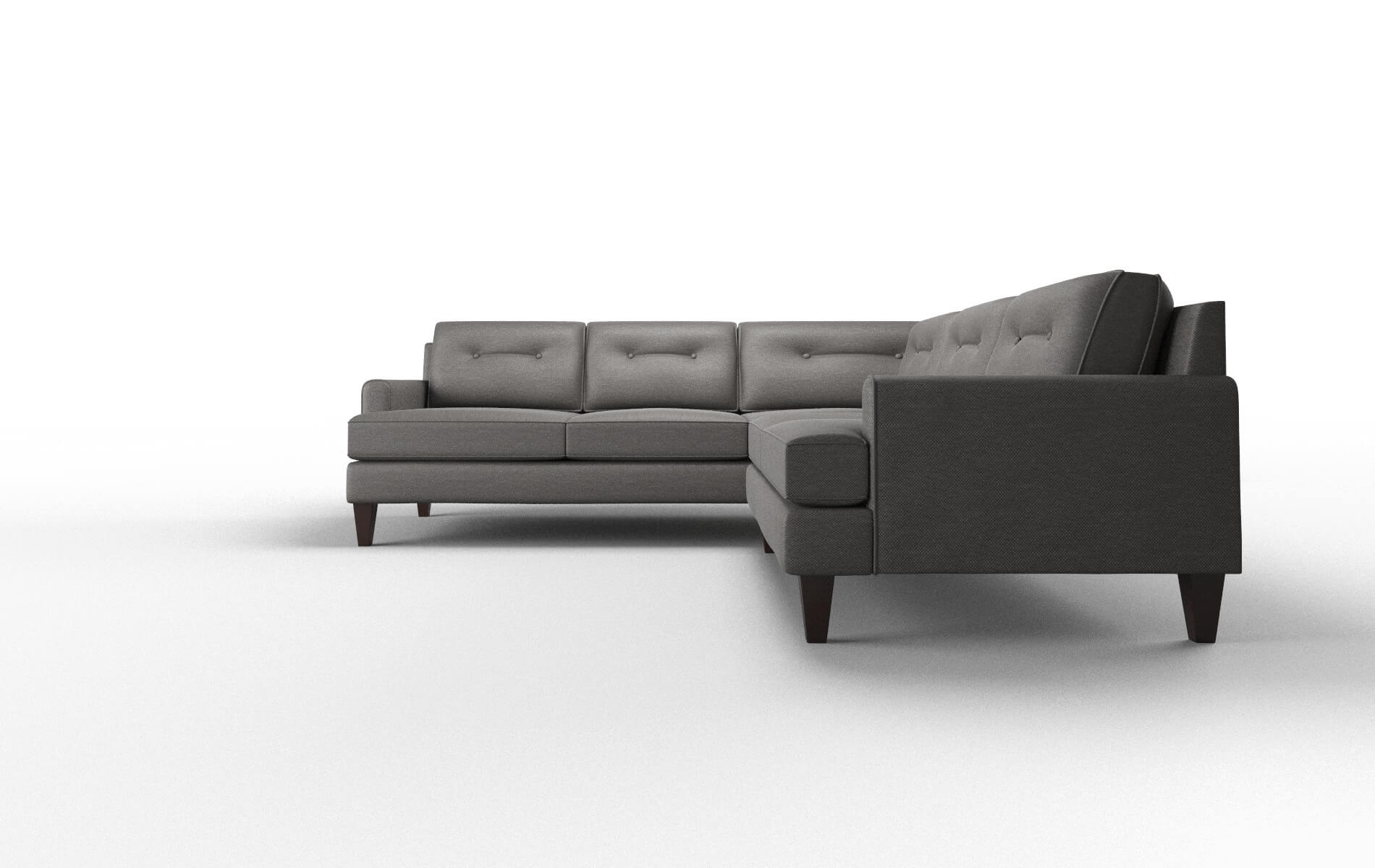 Naples Oscar Grey Sectional espresso legs 5