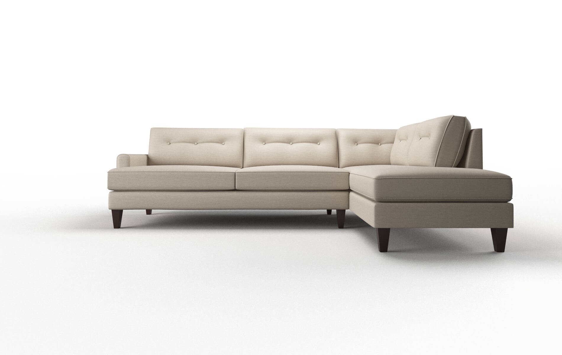 Naples Oscar Linen Panel espresso legs 1