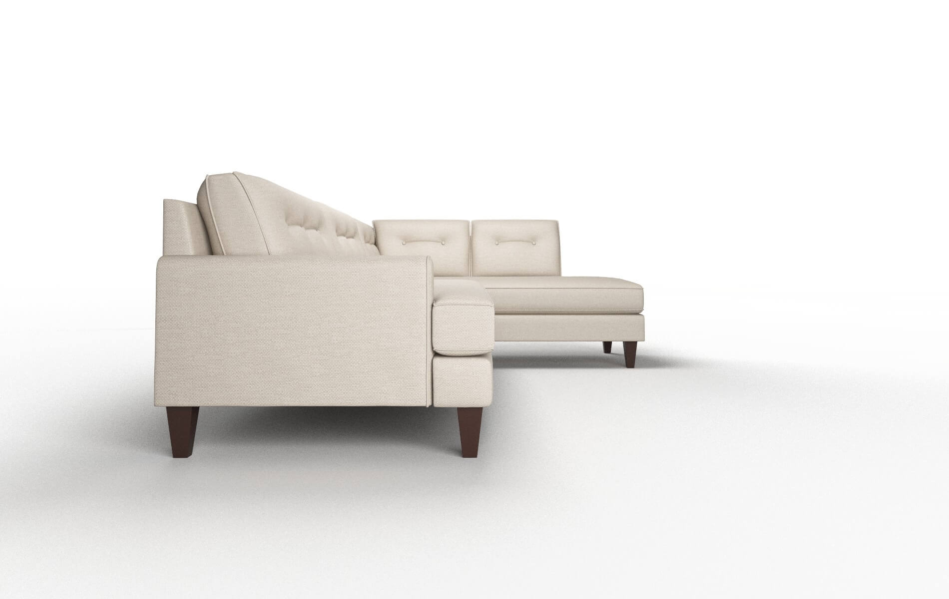 Naples Oscar Linen Panel espresso legs 3