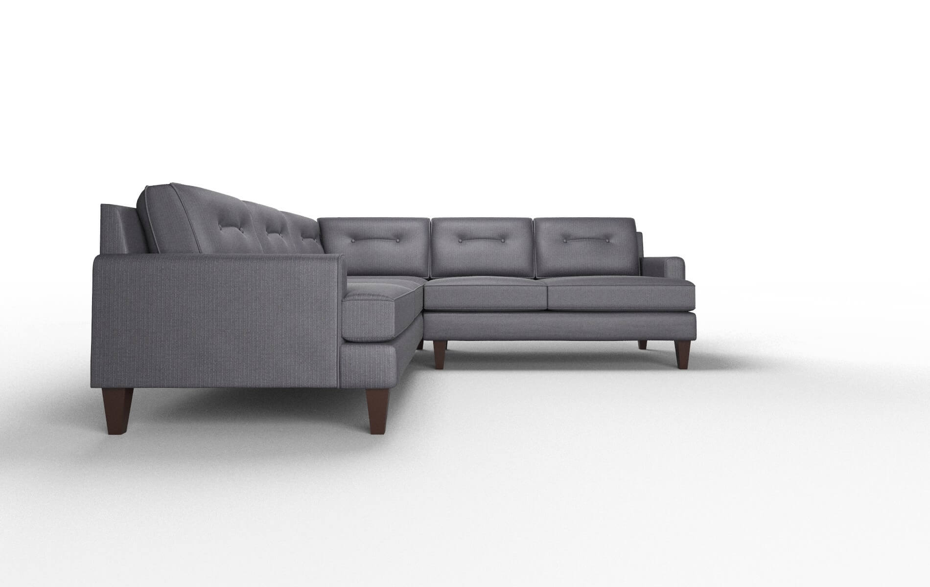 Naples Parker Charcoal Sectional espresso legs 2