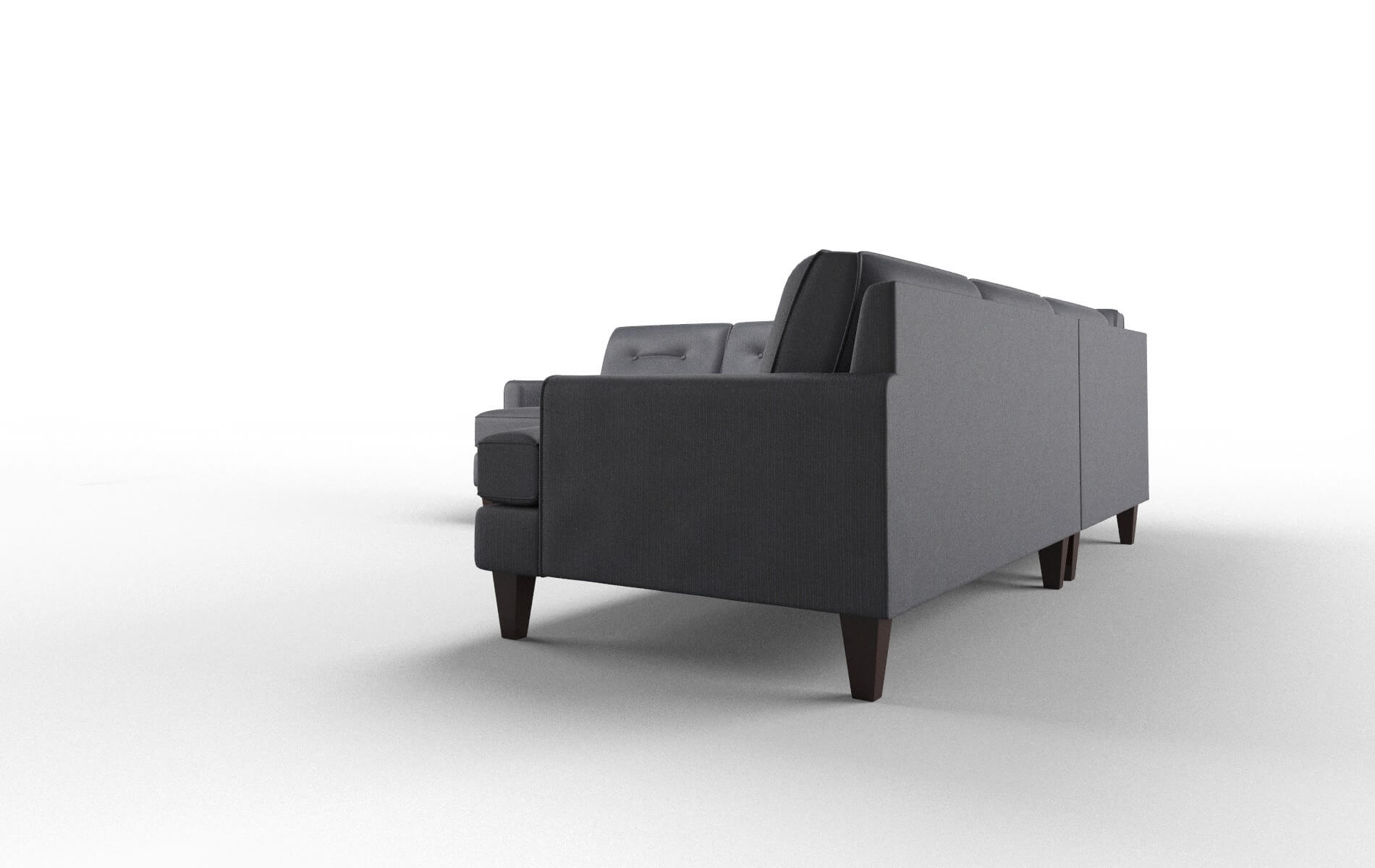 Naples Parker Midnight Sectional espresso legs 4