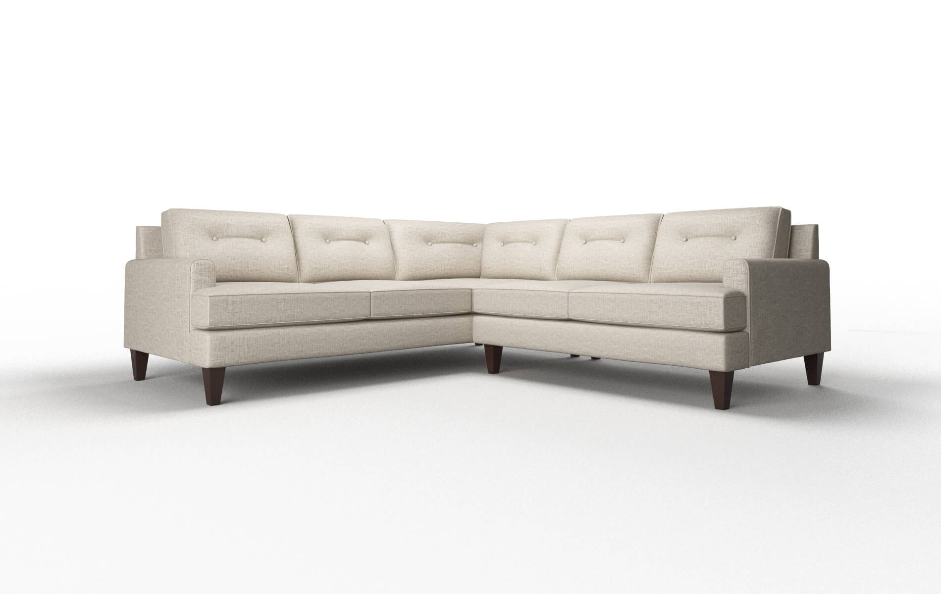 Naples Parker Wheat Sectional espresso legs 1