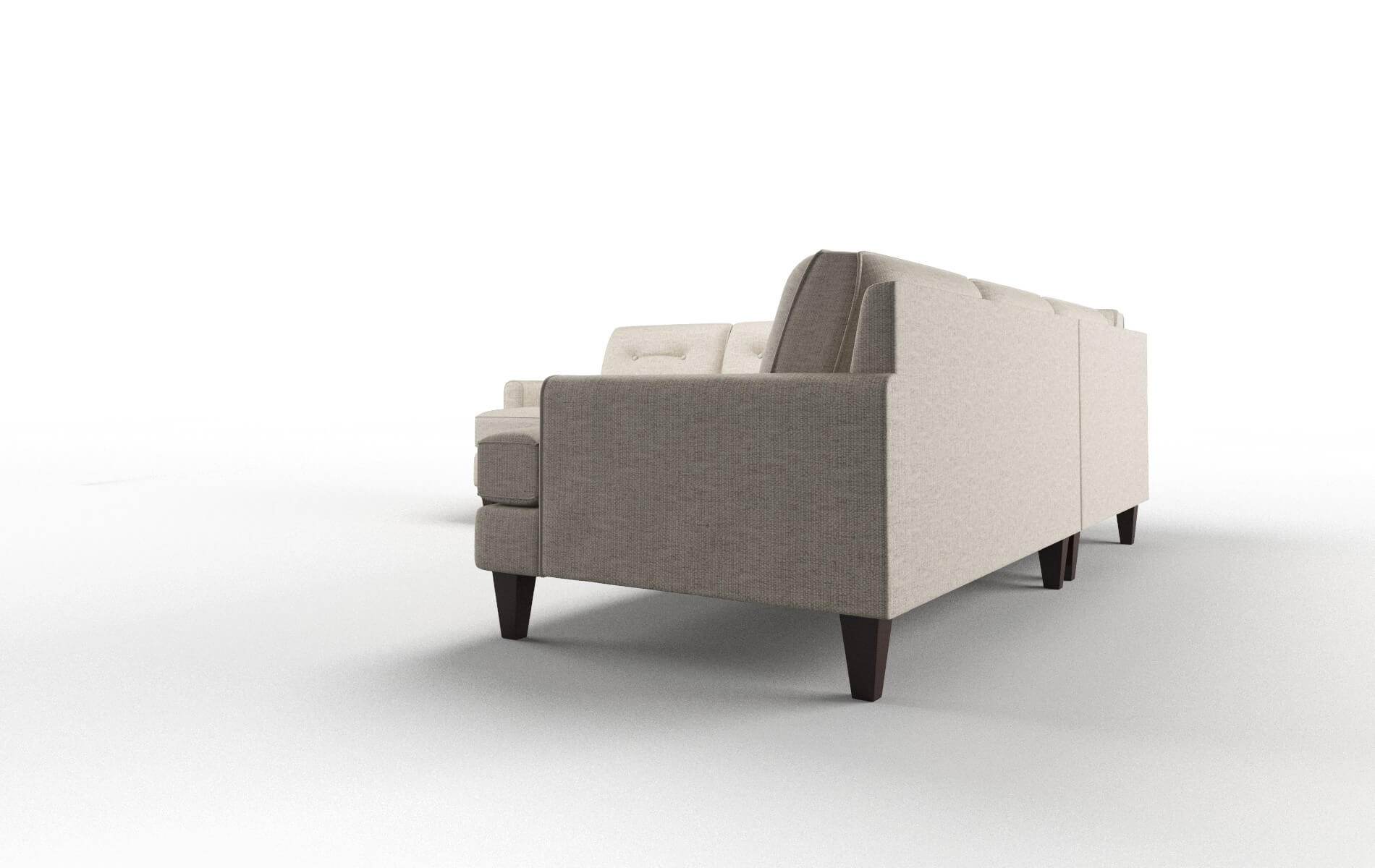 Naples Parker Wheat Sectional espresso legs 4