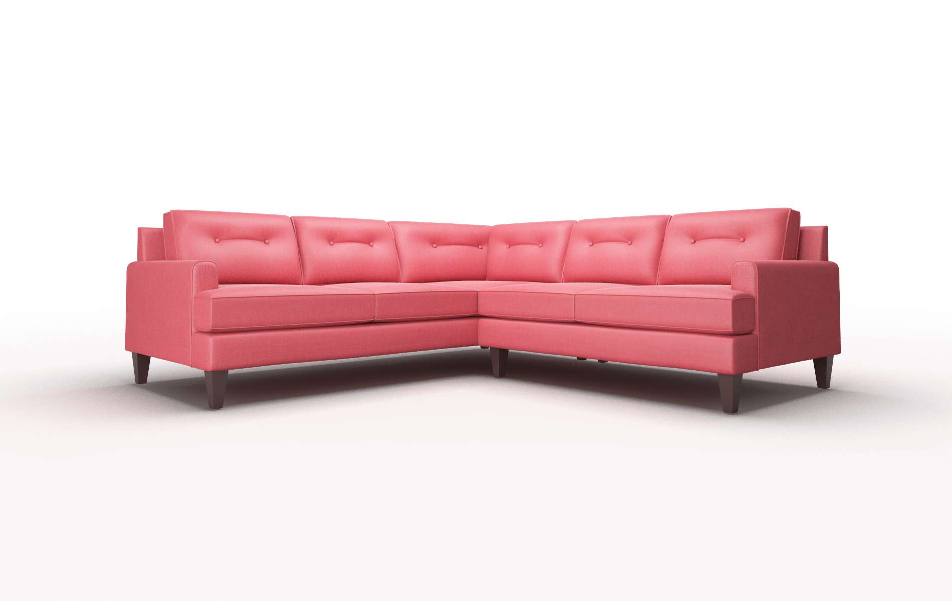 Naples Pauline Ruby Sectional espresso legs 1