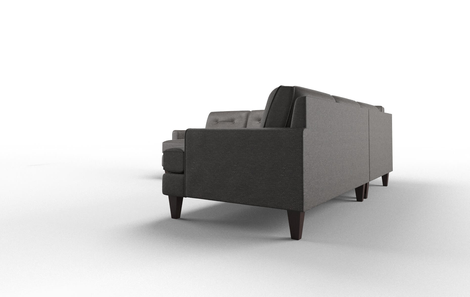 Naples Phoenix Chocolate Sectional espresso legs 4