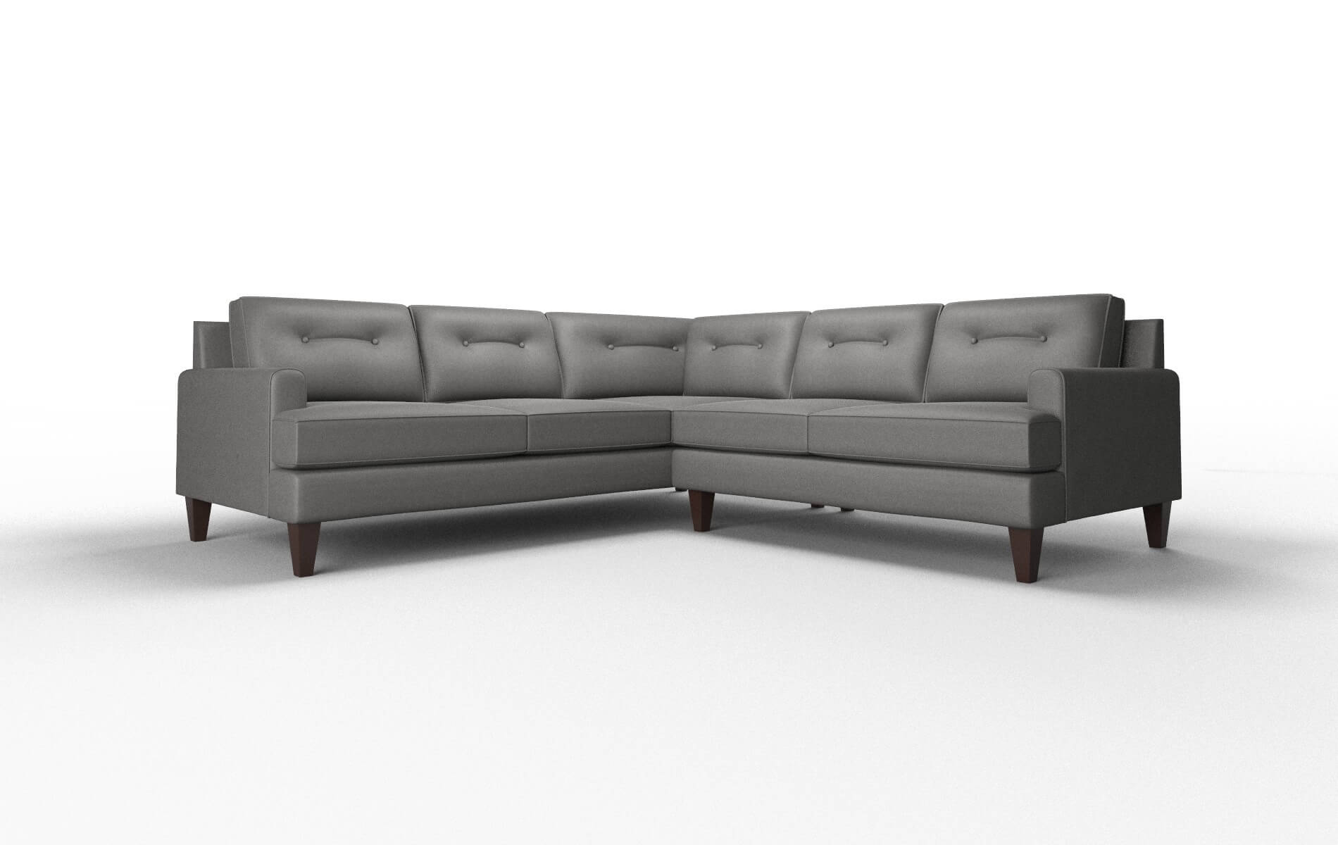 Naples Rocket charcoal Sectional Espresso Legs  1