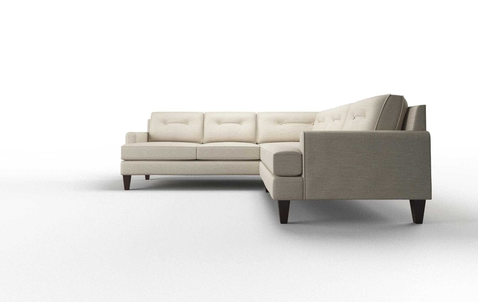 Naples Rocket Dove Sectional espresso legs 5