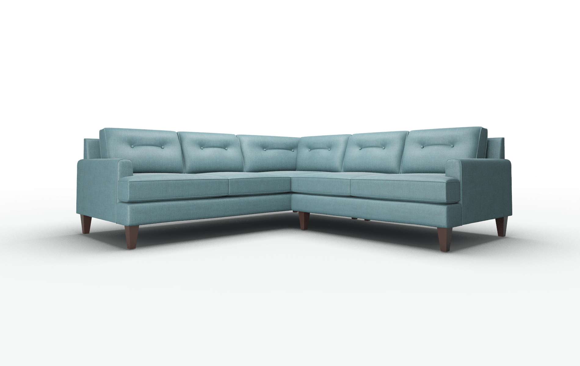 Naples Rocket peacock Sectional Espresso Legs  1