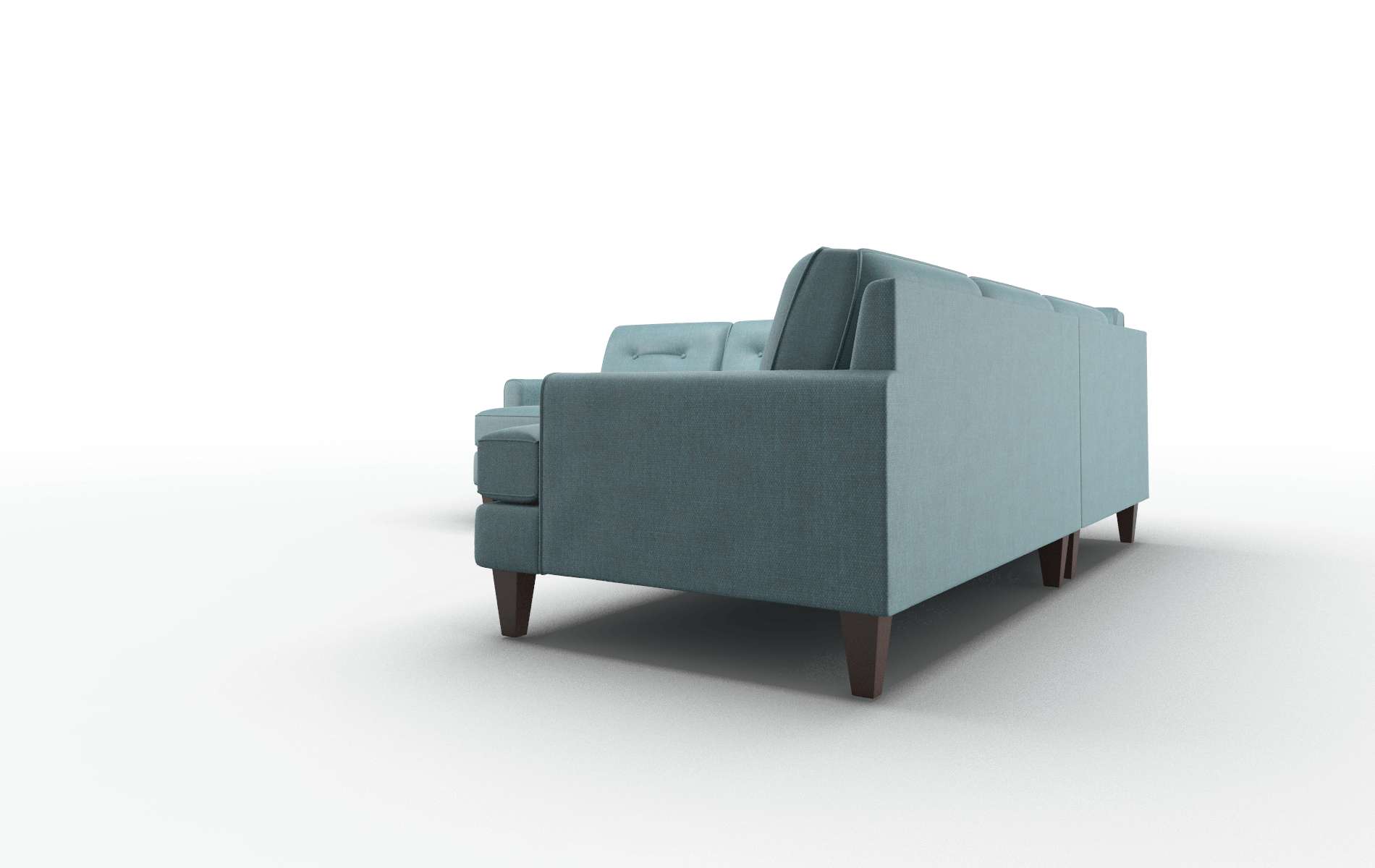 Naples Rocket Peacock Sectional espresso legs 4