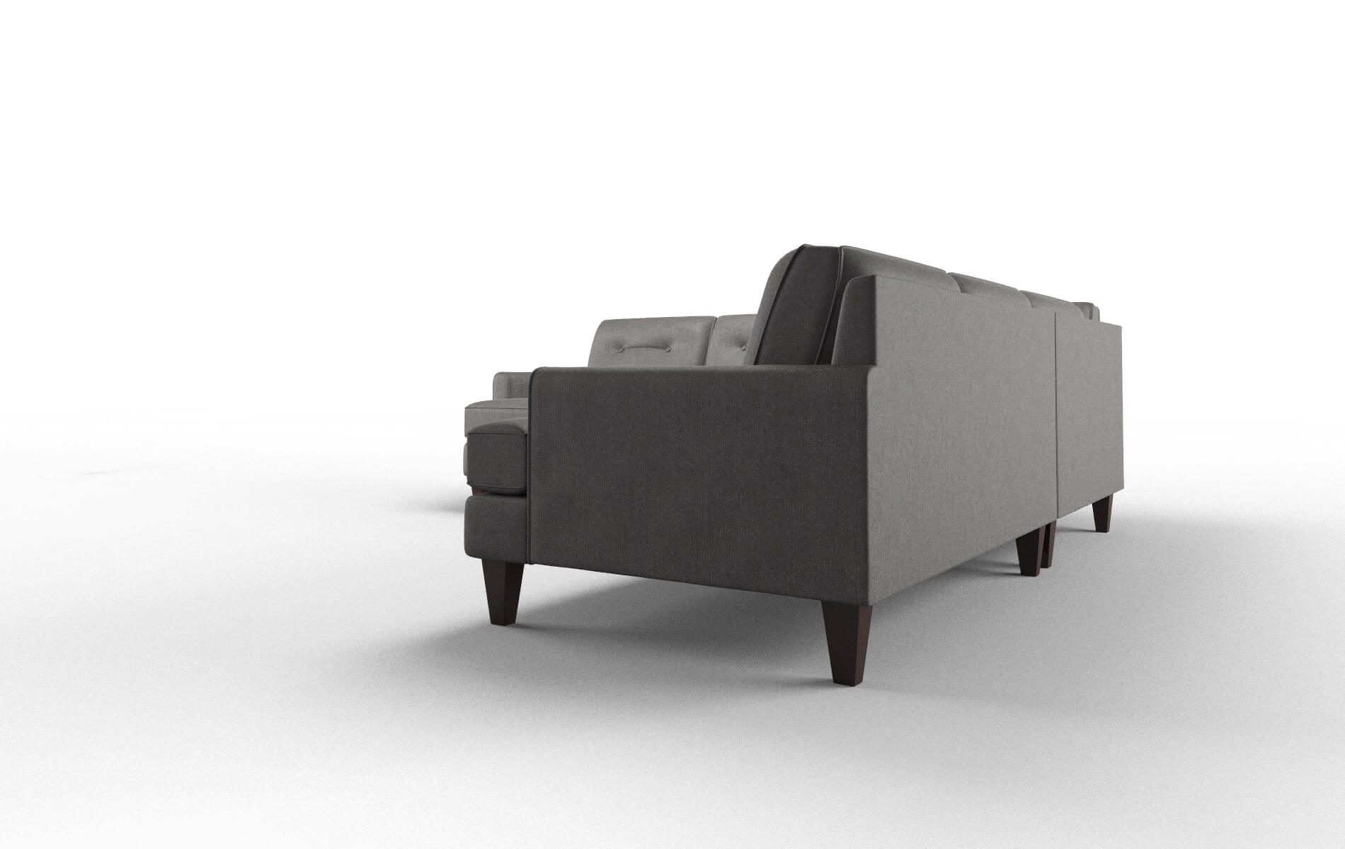 Naples Sasha Grey Sectional espresso legs 4