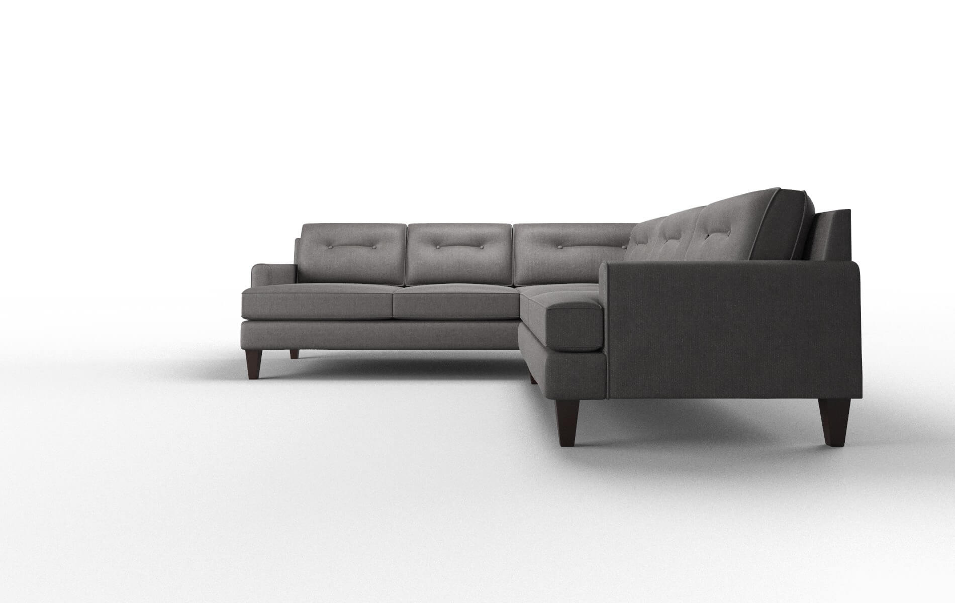 Naples Sasha Grey Sectional espresso legs 5