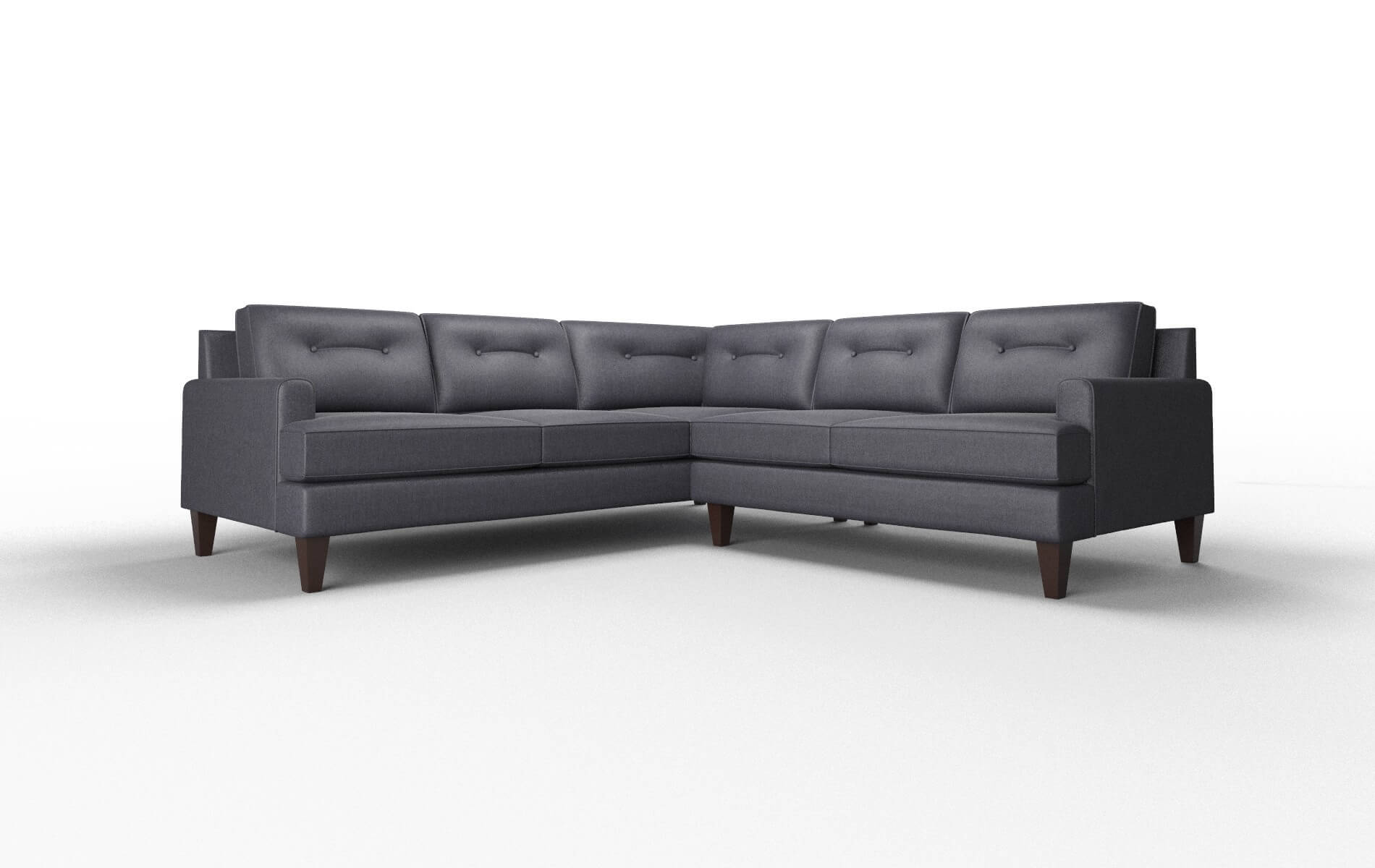 Naples Sasha Navy Sectional espresso legs 1