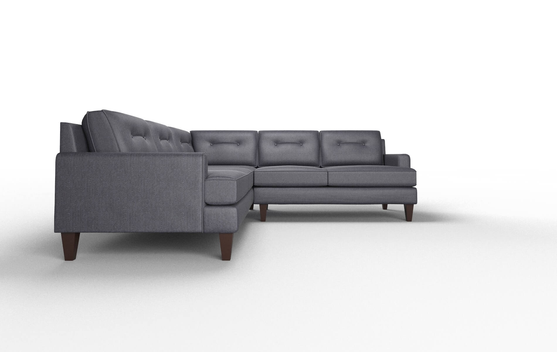 Naples Sasha Navy Sectional espresso legs 2