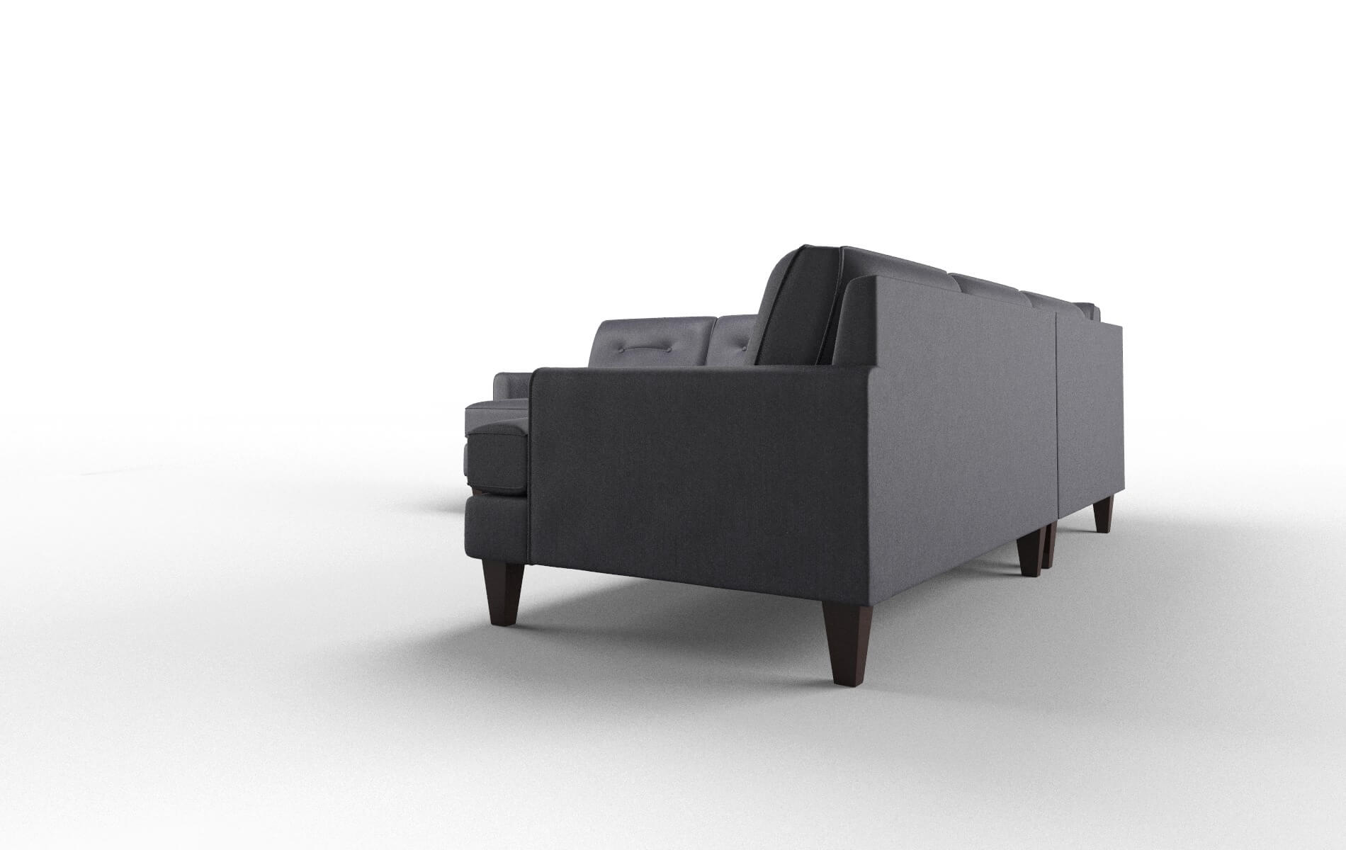 Naples Sasha Navy Sectional espresso legs 4