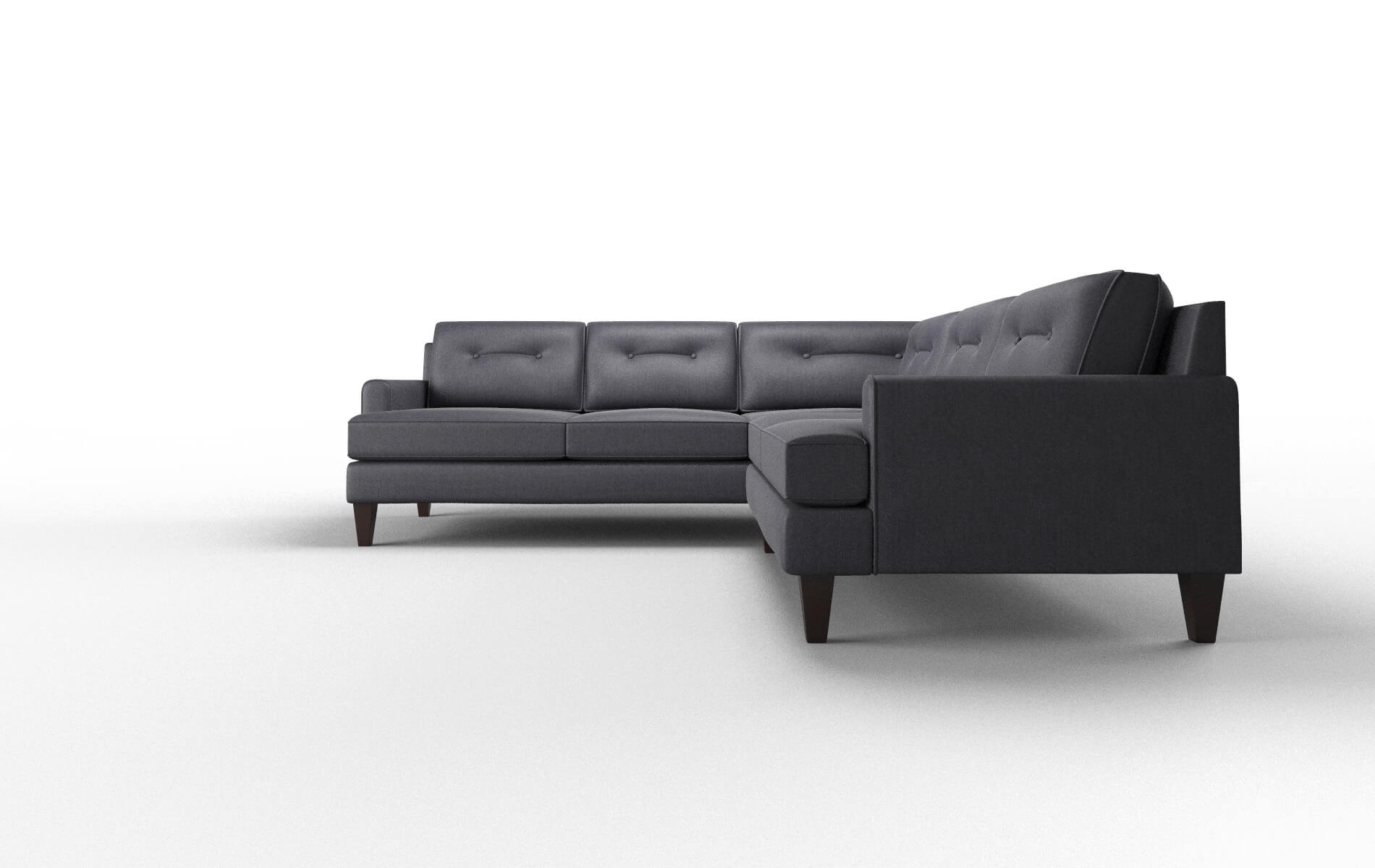Naples Sasha Navy Sectional espresso legs 5
