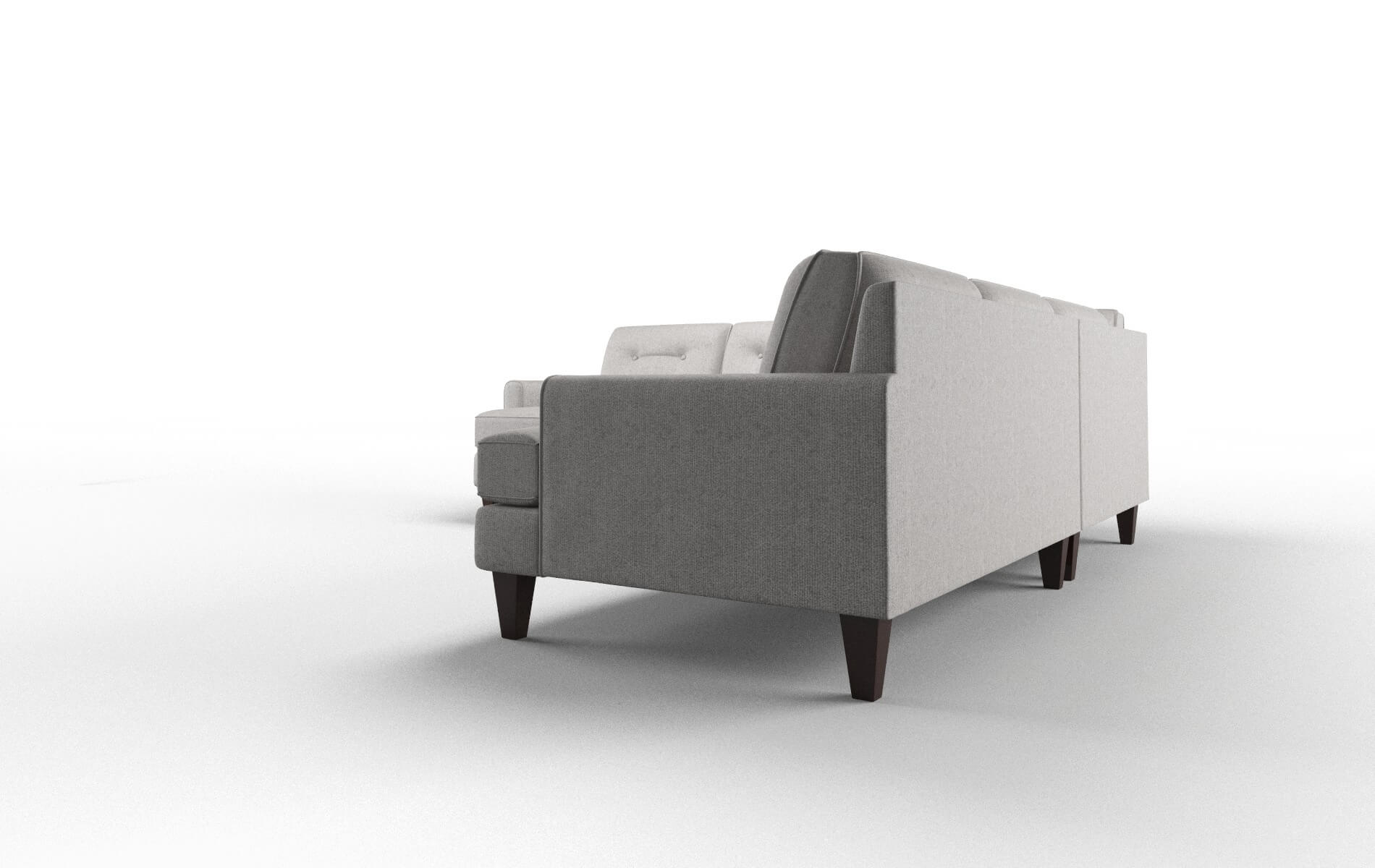 Naples Sasha Silver Sectional espresso legs 4