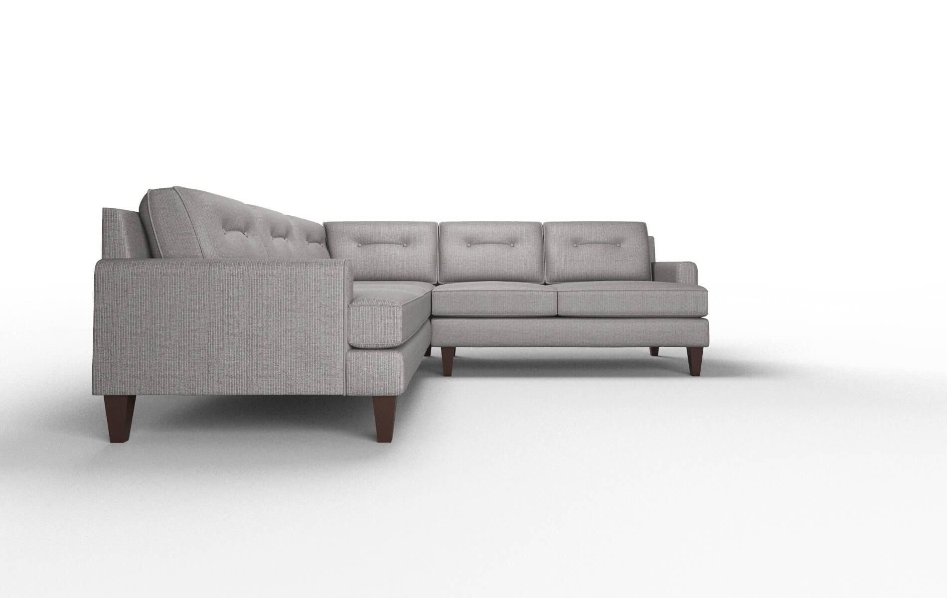 Naples Terrain Oatmeal Sectional espresso legs 2