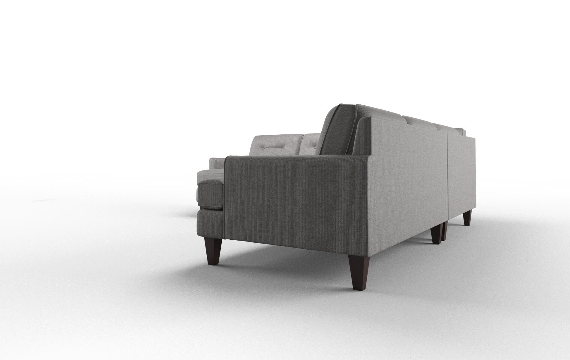 Naples Terrain Oatmeal Sectional espresso legs 4