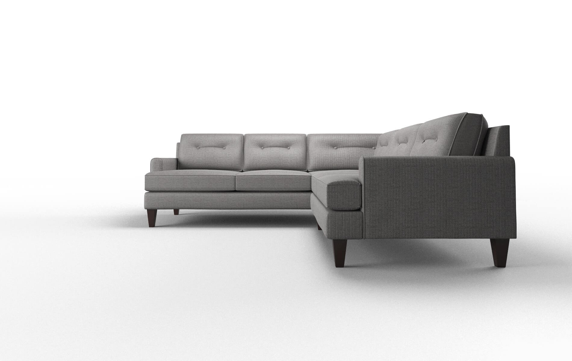 Naples Terrain Oatmeal Sectional espresso legs 5