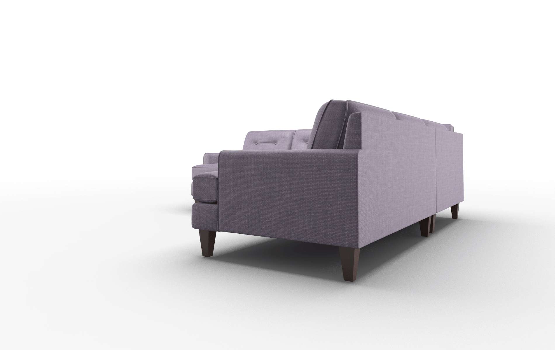 Naples Tess Blackberry Sectional espresso legs 4