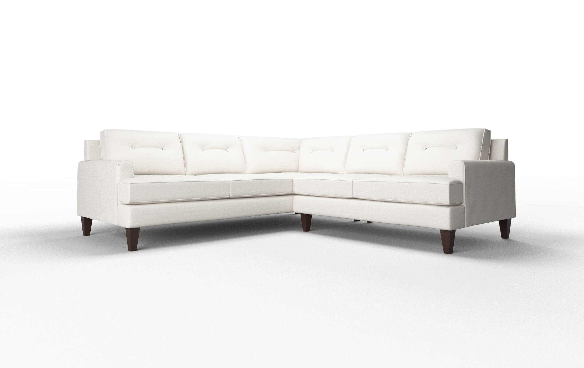 Naples Venice eggshell Sectional Espresso Legs  1