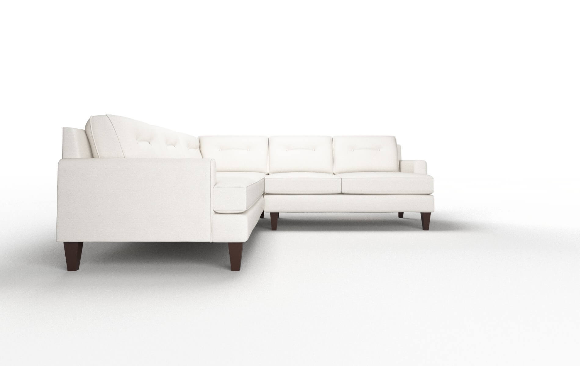 Naples Venice Eggshell Sectional espresso legs 2