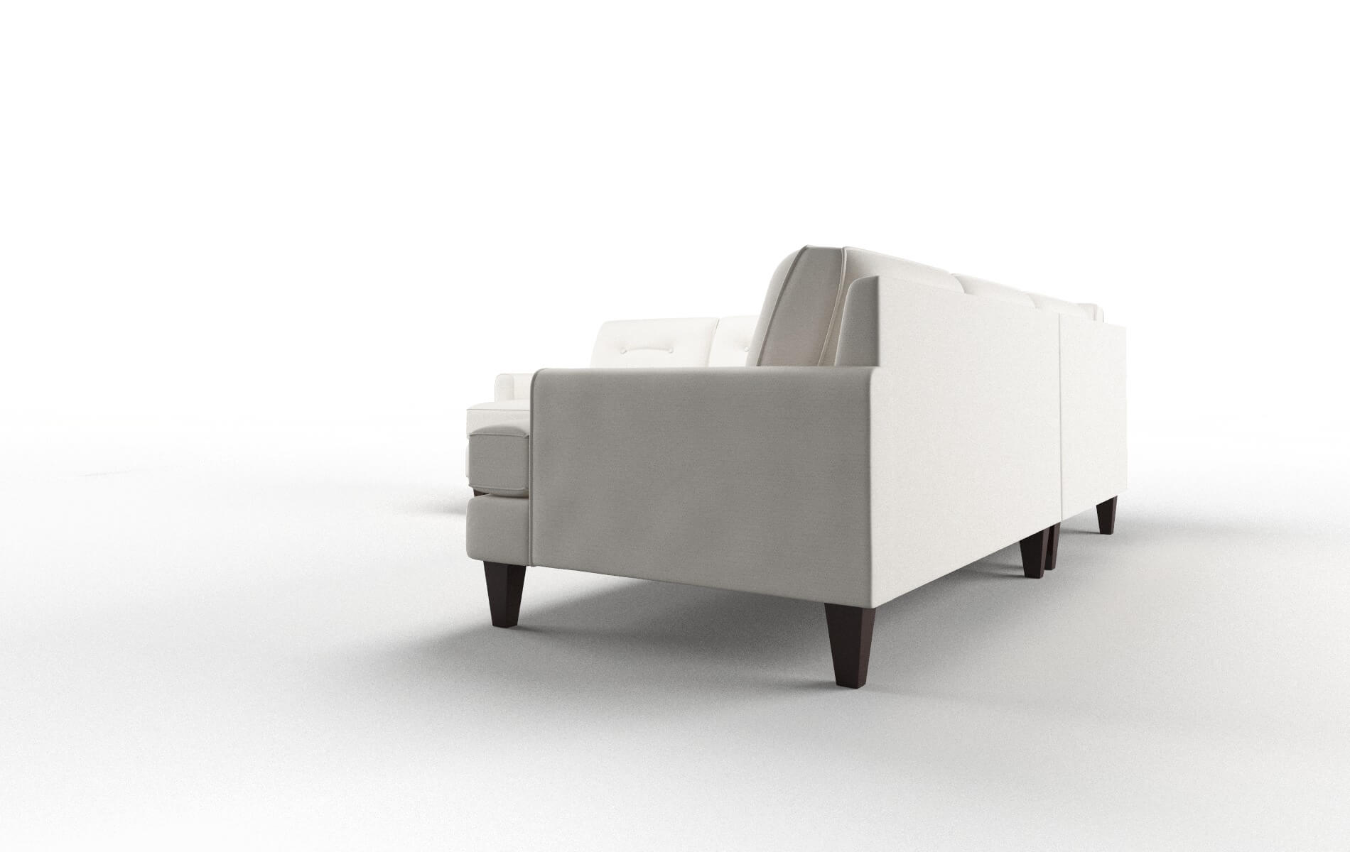 Naples Venice Eggshell Sectional espresso legs 4