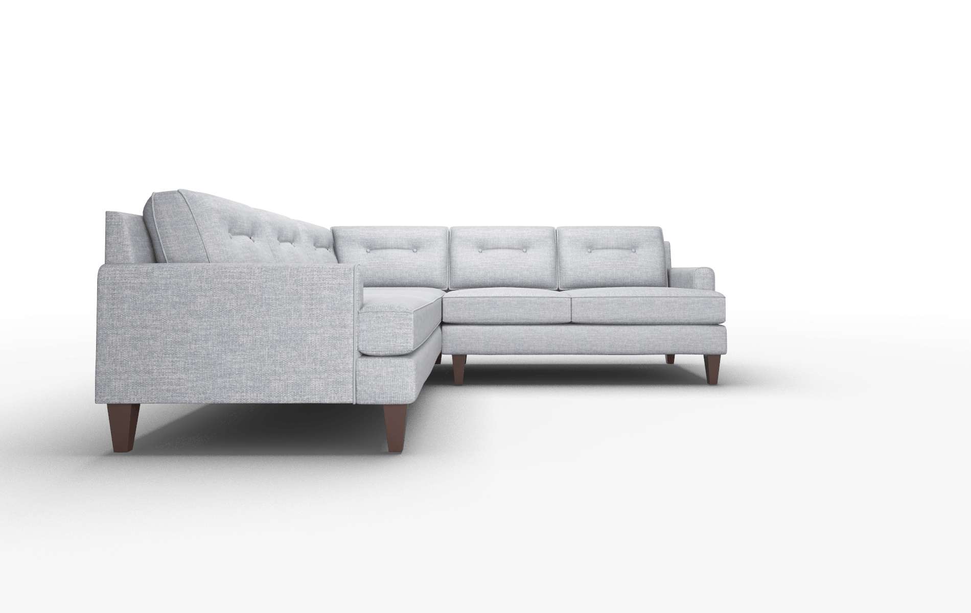 Naples Venus Mist Sectional espresso legs 2