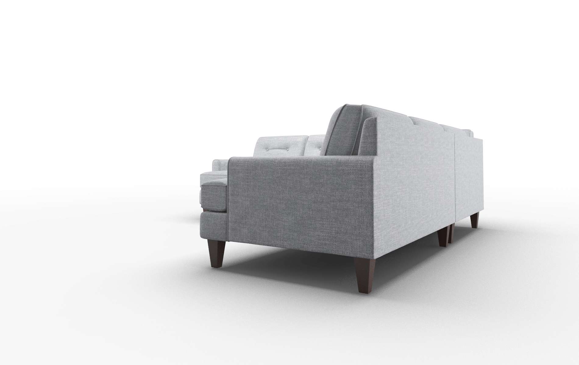 Naples Venus Mist Sectional espresso legs 4