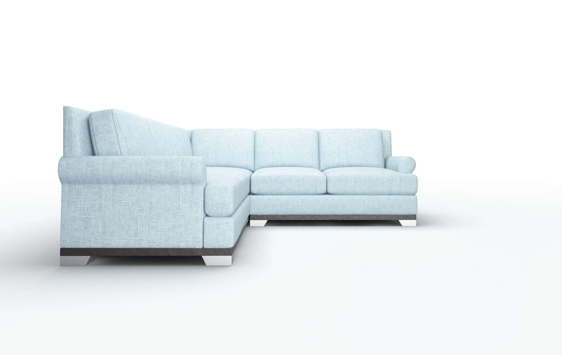 Newyork Atlas Turquoise Sectional espresso legs 2