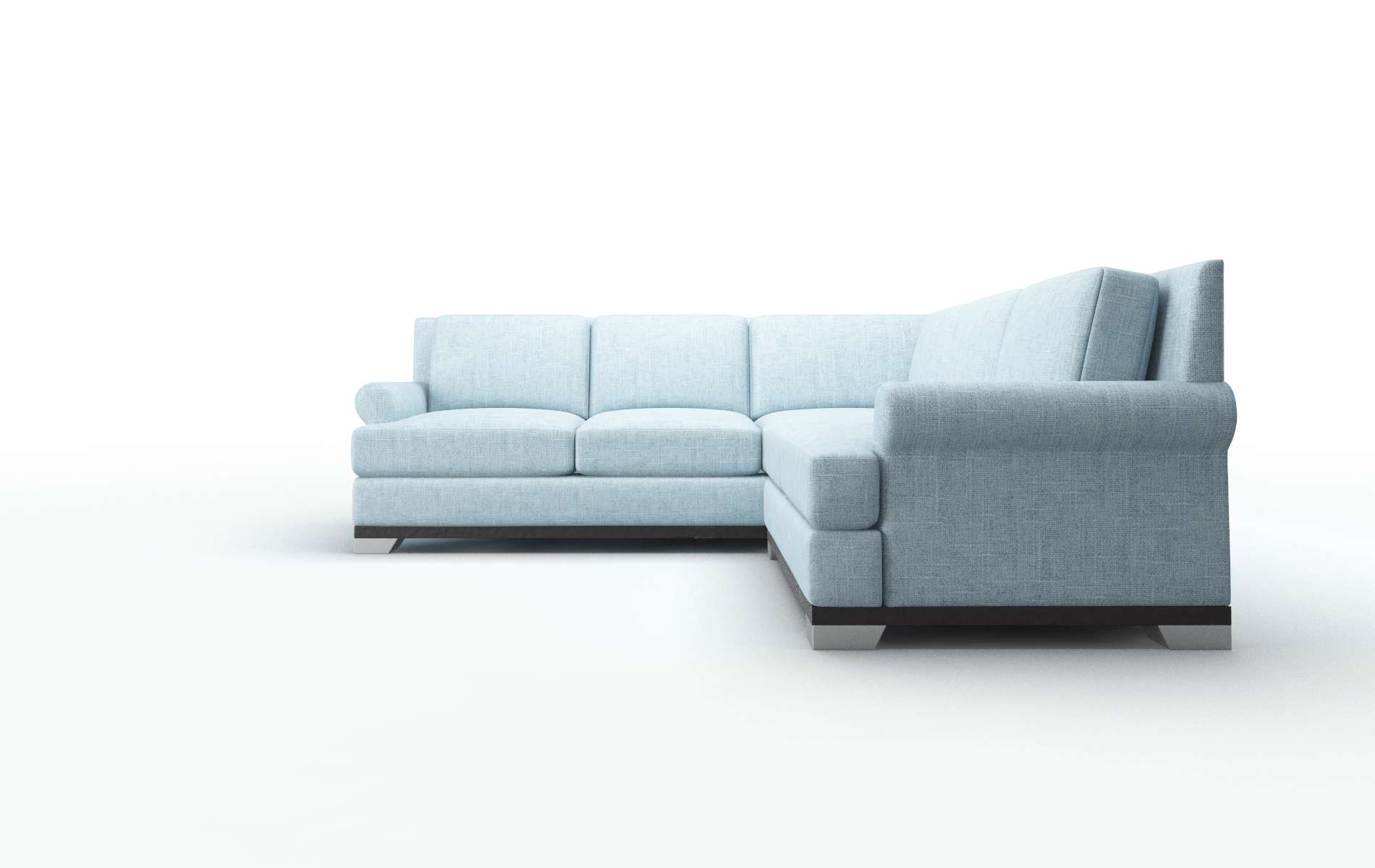 Newyork Atlas Turquoise Sectional espresso legs 5