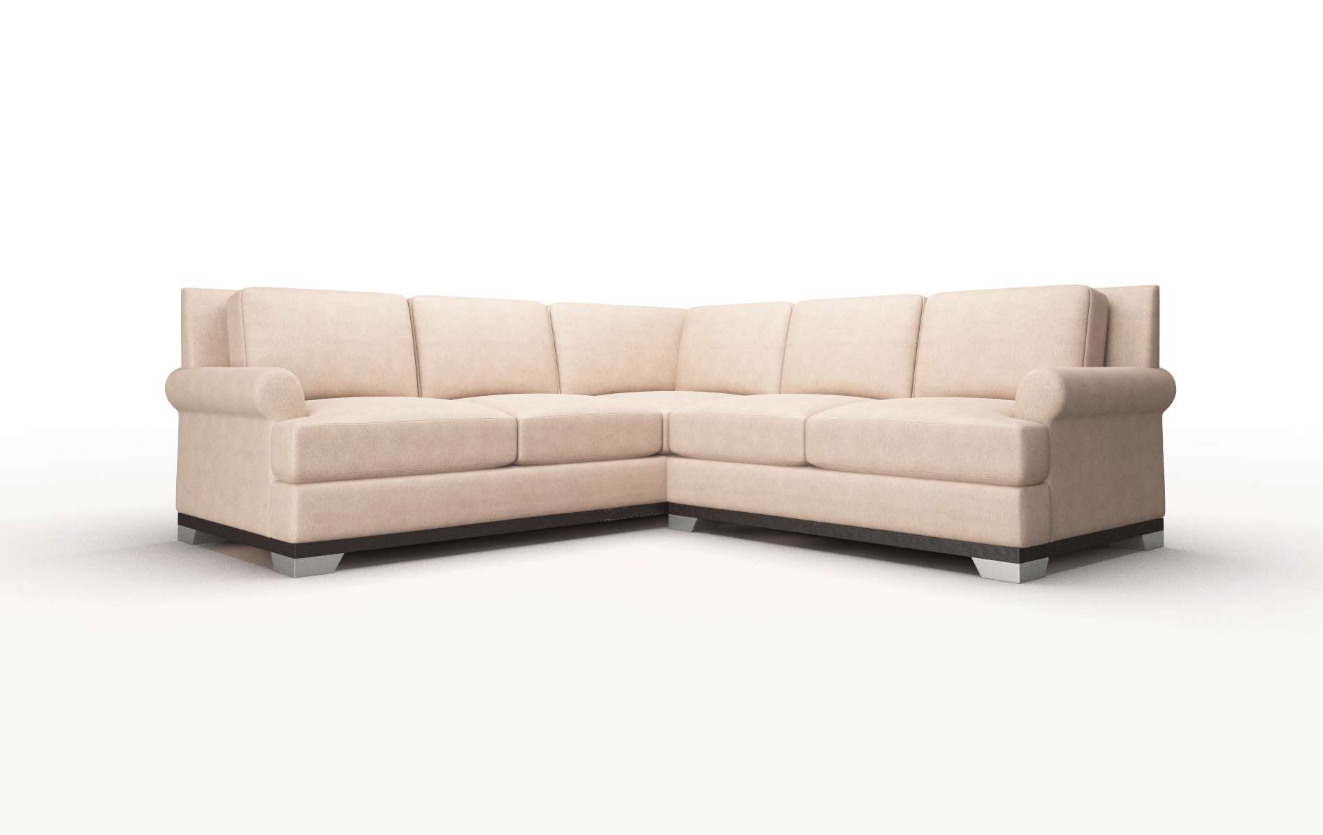 Newyork Bella Cocoa Sectional espresso legs 1