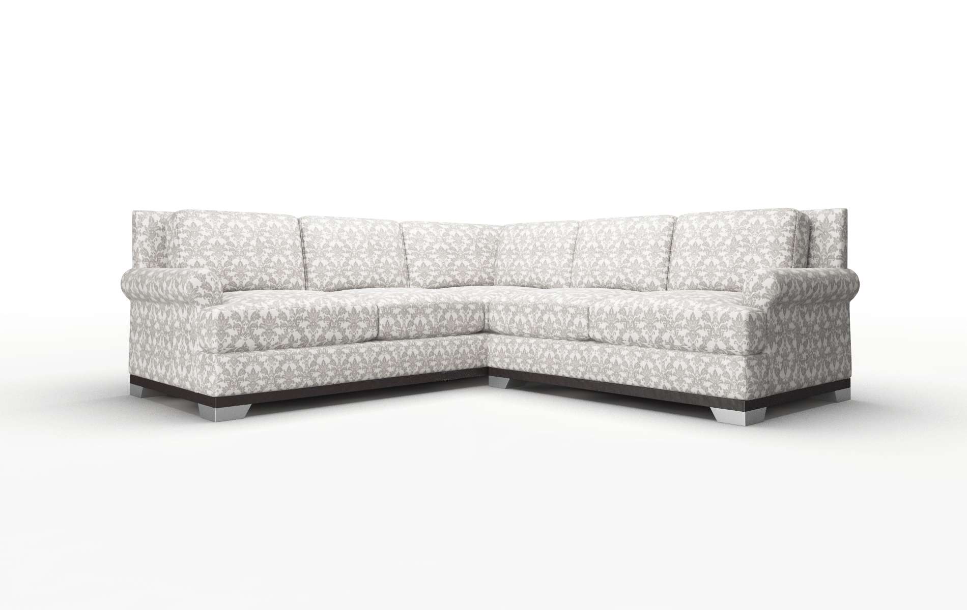 Newyork Bergamo Dove Sectional espresso legs 1