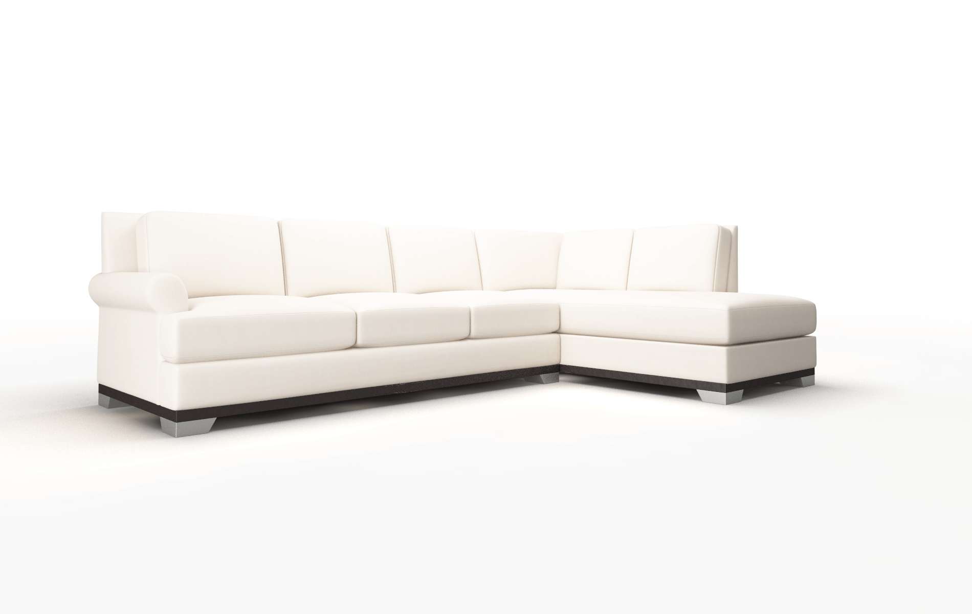 Newyork Blanche Milky Panel espresso legs 2