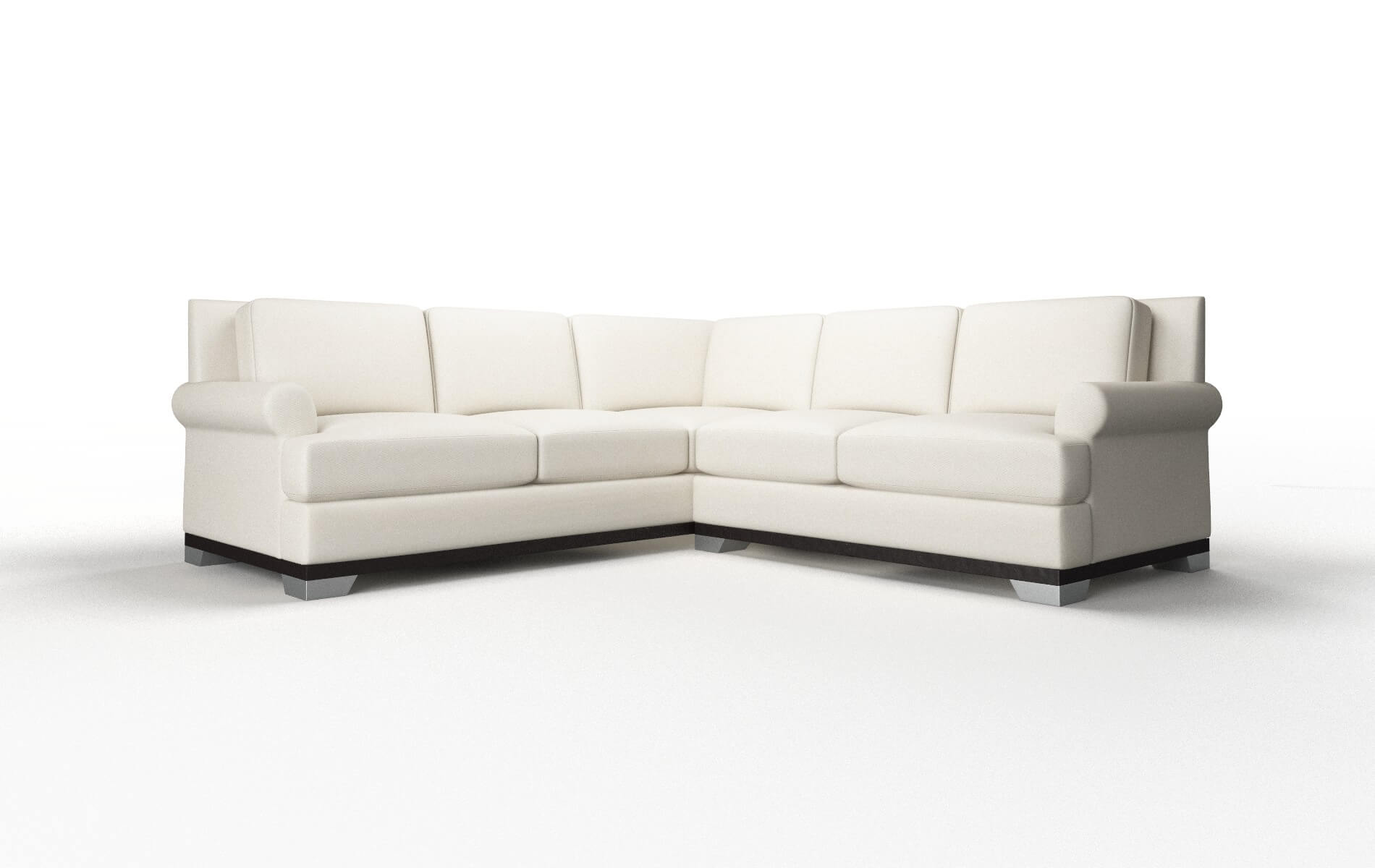 Newyork Bungalow Ivory Sectional espresso legs 1