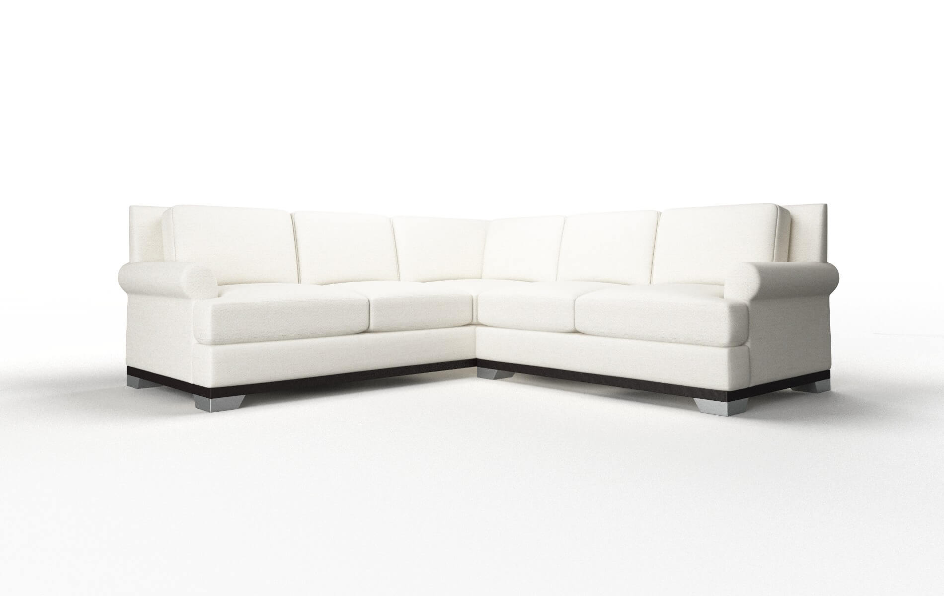 Newyork Catalina Ivory Sectional espresso legs 1