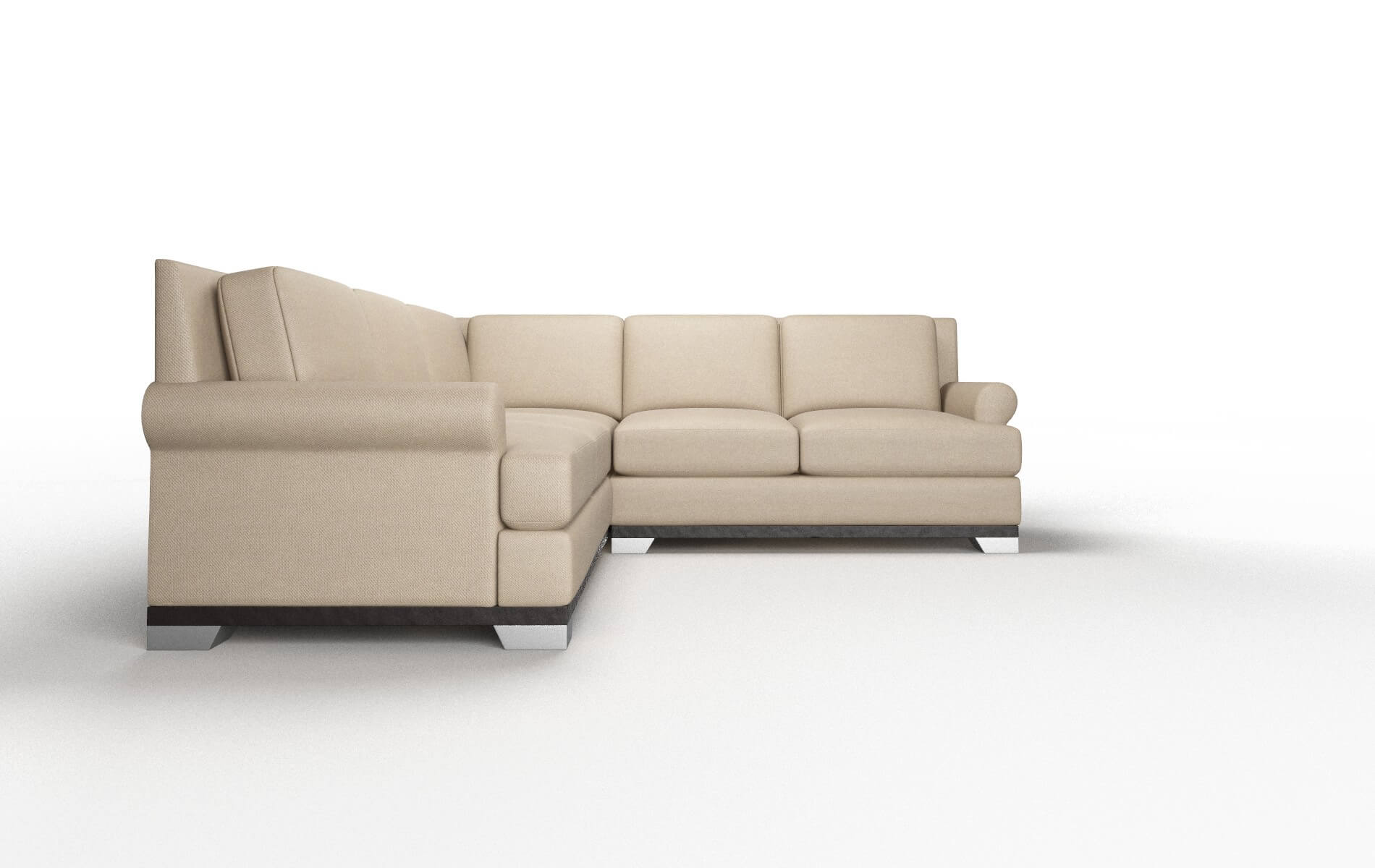 Newyork Chance Platinum Sectional espresso legs 2