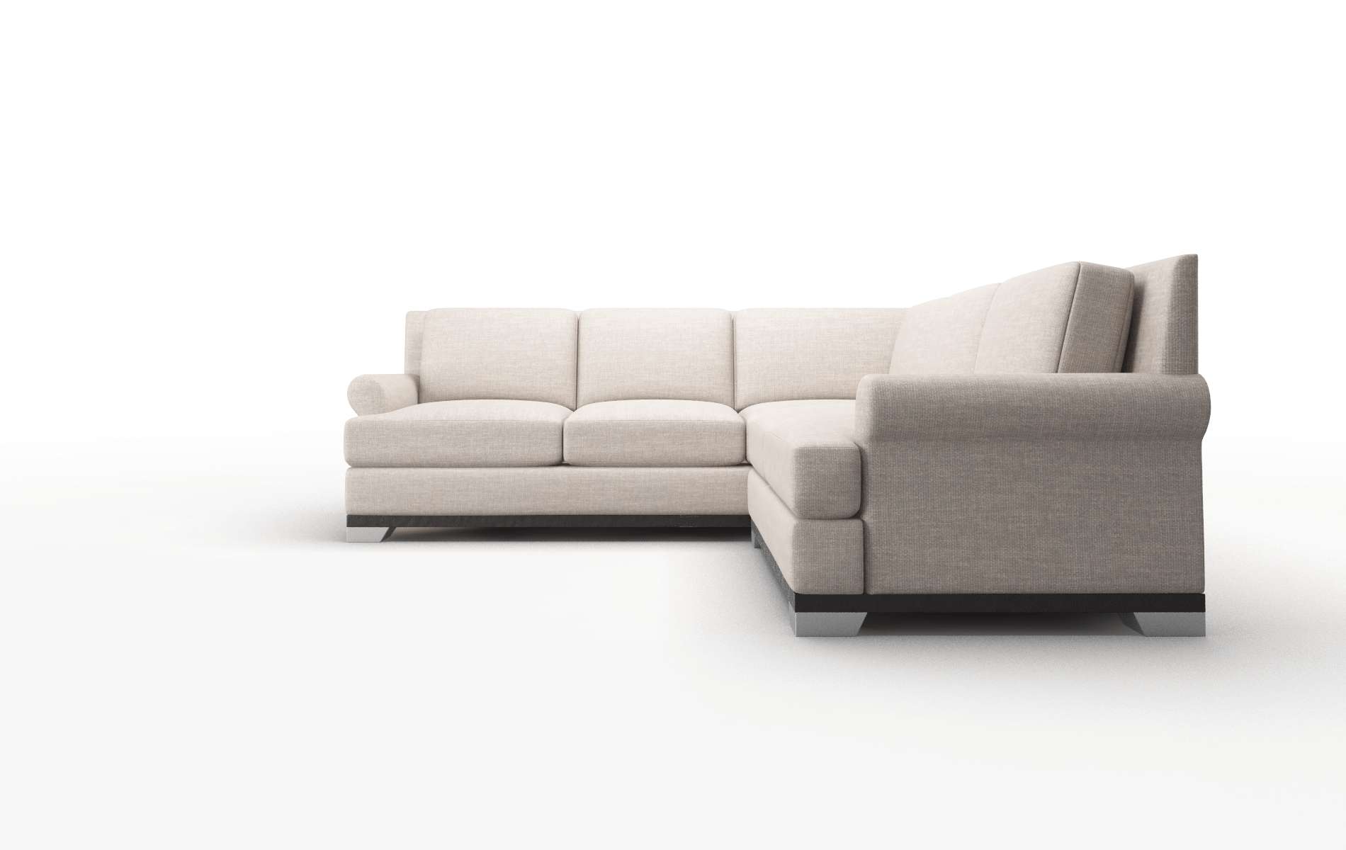 Newyork Clyde Dolphin Sectional espresso legs 5