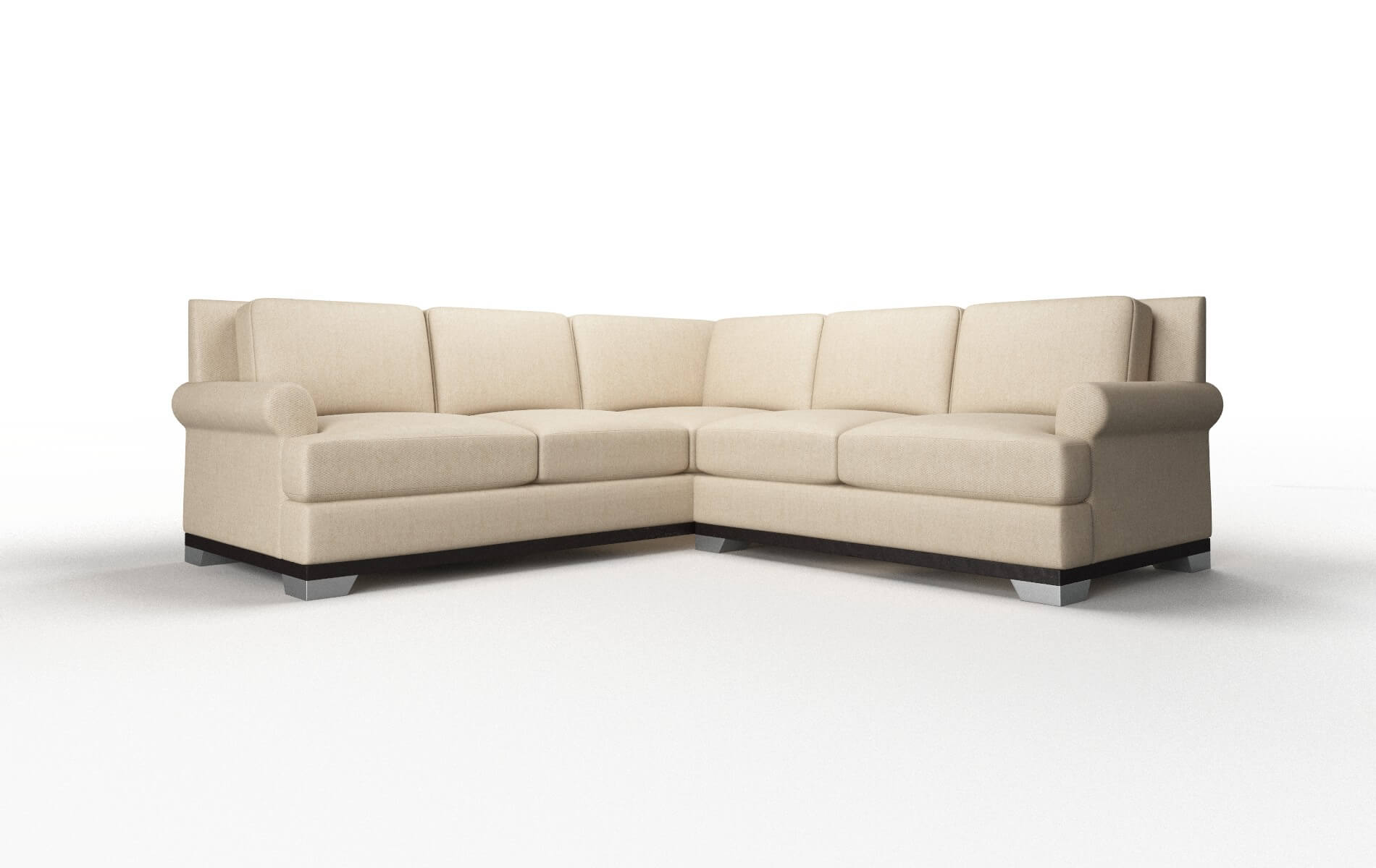 Newyork Cosmo Fawn Sectional espresso legs 1