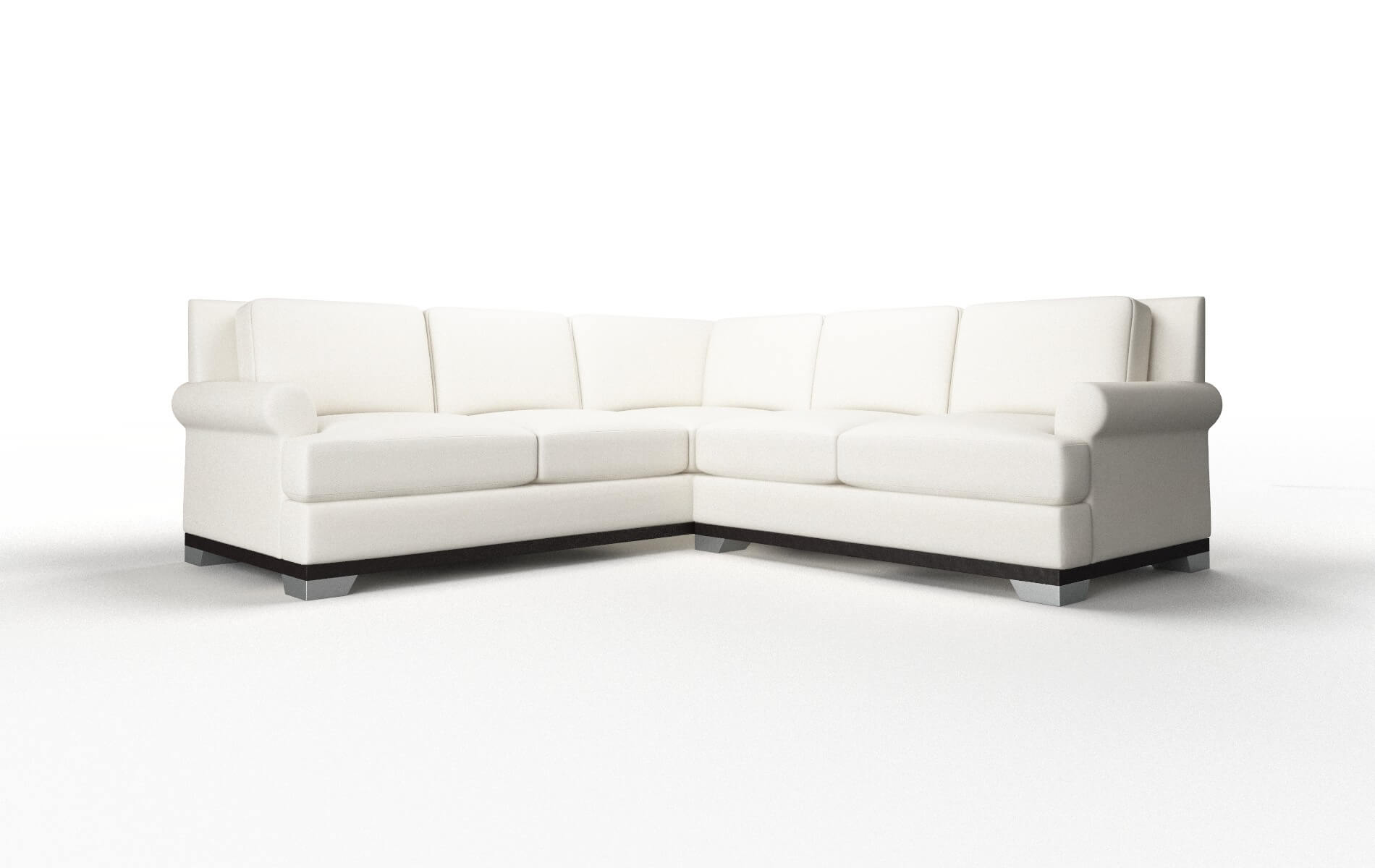 Newyork Cosmo ivory Sectional Espresso Legs  1