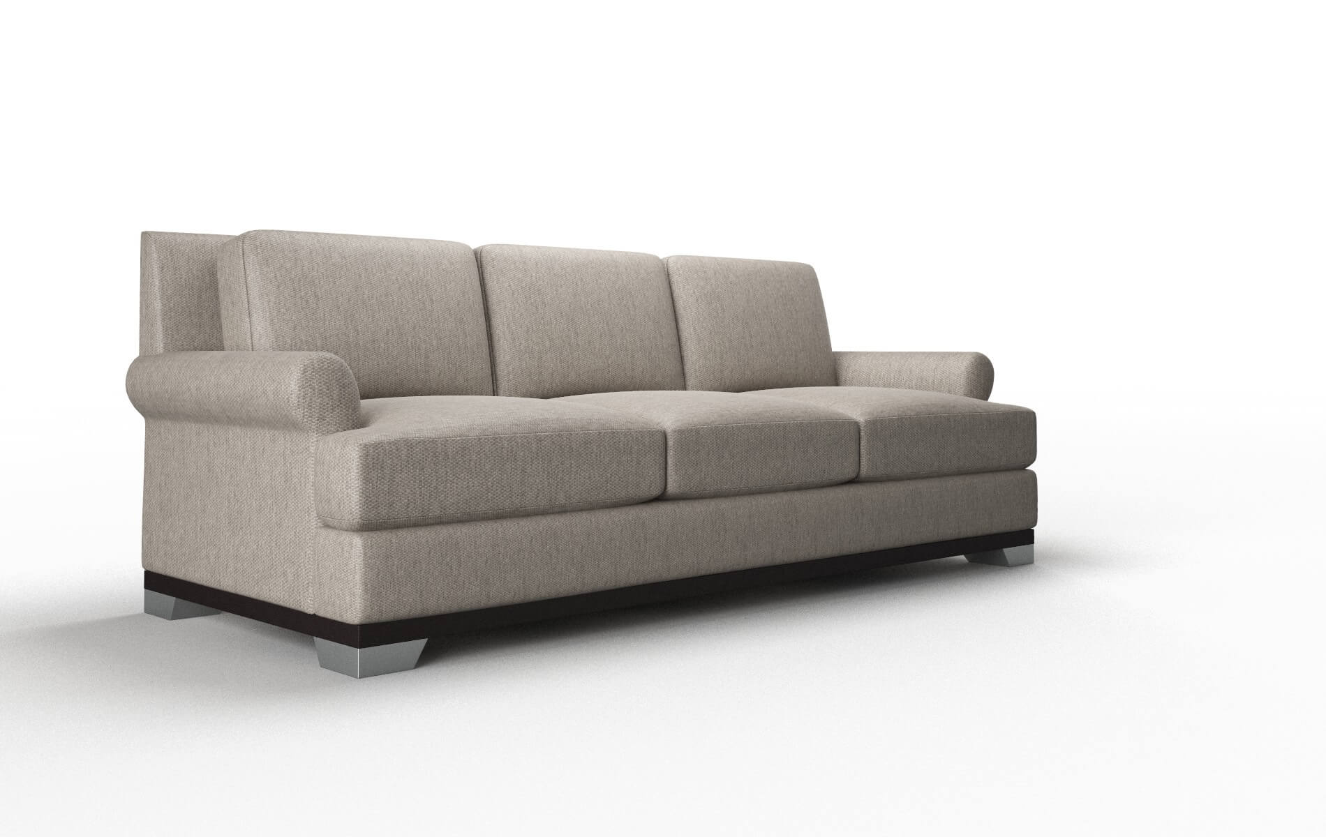 Newyork Cosmo Taupe Sofa espresso legs 2