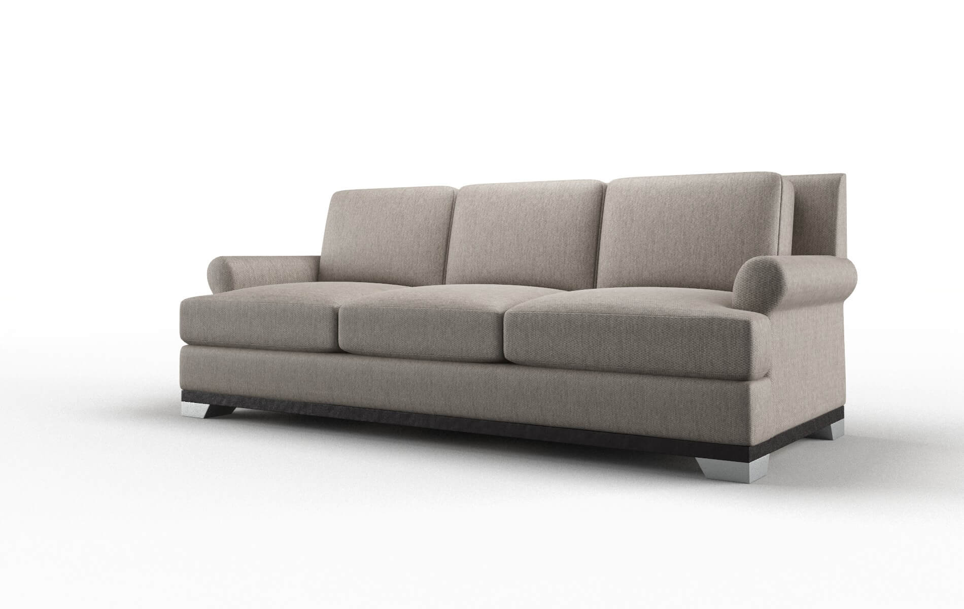 Newyork Cosmo Taupe Sofa espresso legs 4