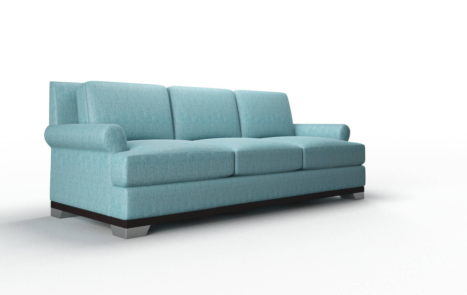 Newyork Cosmo Turquoise Sofa espresso legs 2