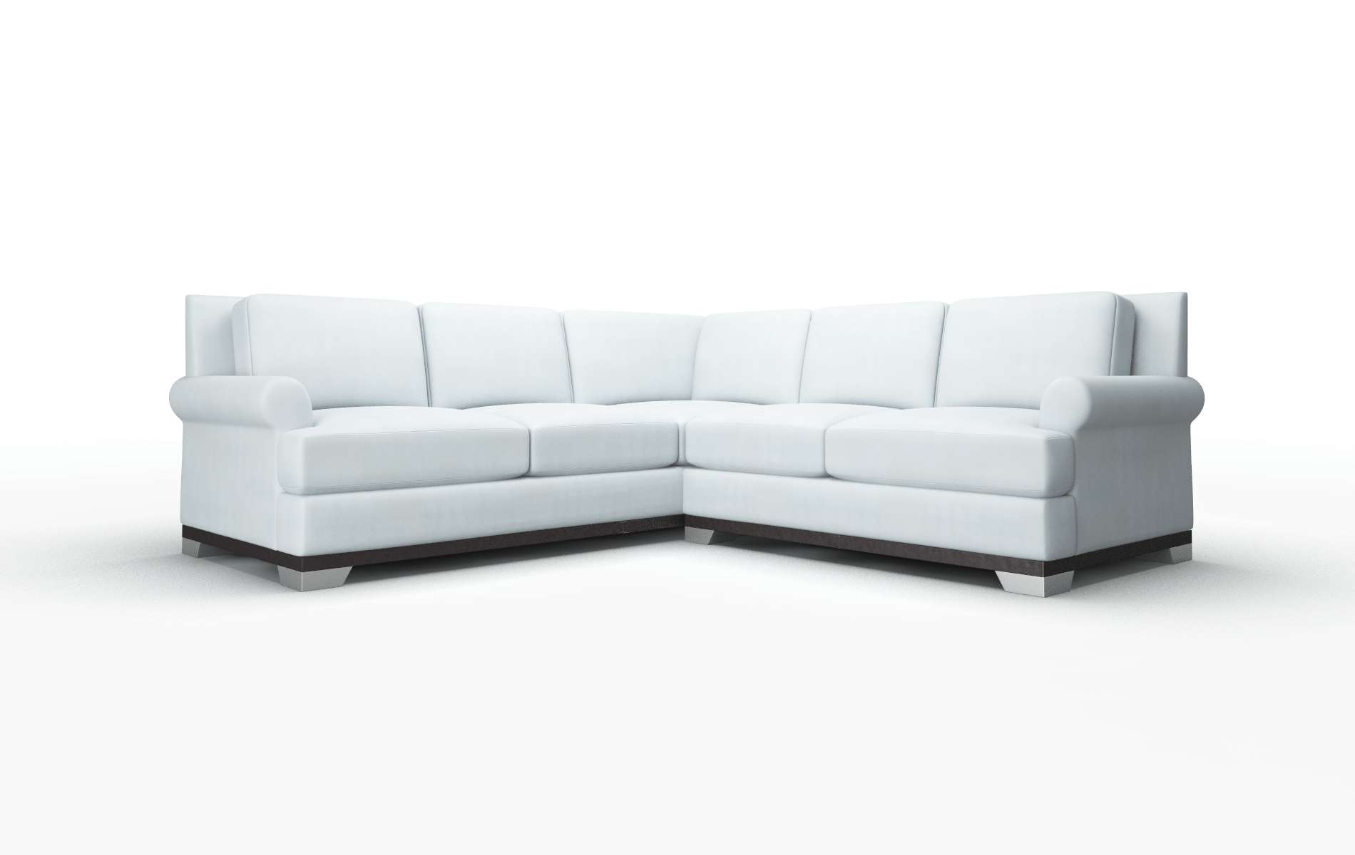 Newyork Hathaway Aqua Sectional espresso legs 1