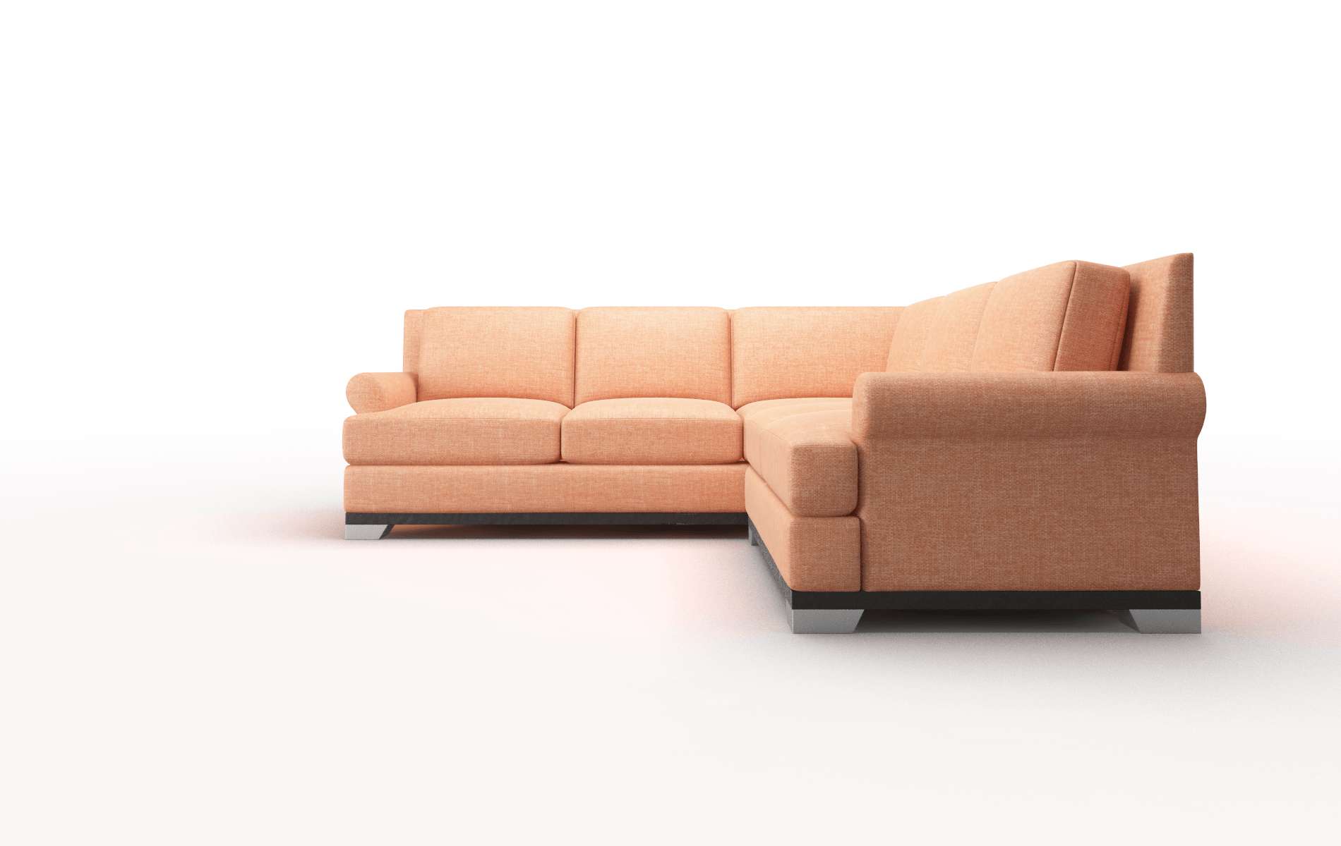 Newyork Hepburn Appricot Sectional espresso legs 5