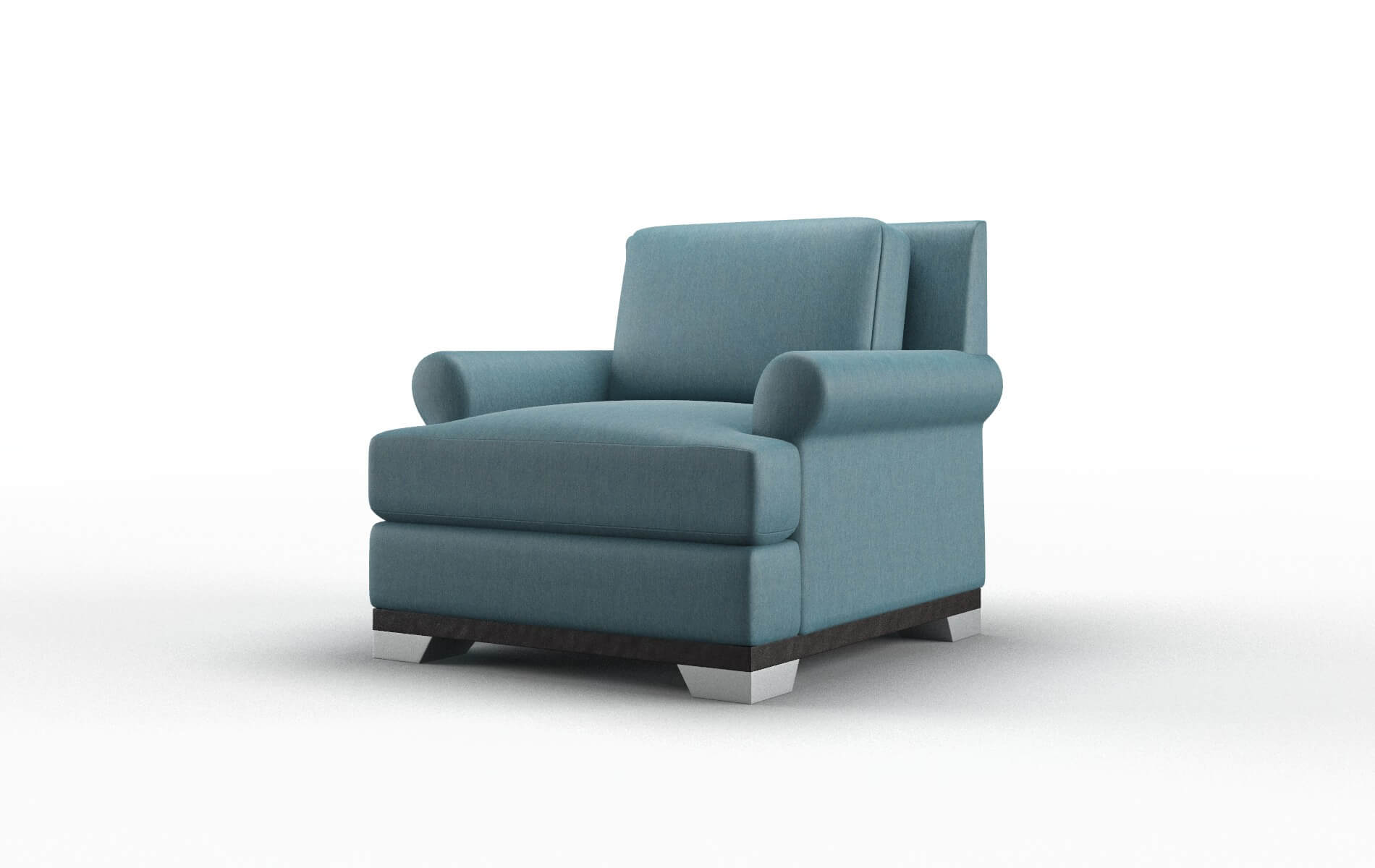 Newyork Hepburn Teal Chair espresso legs 4